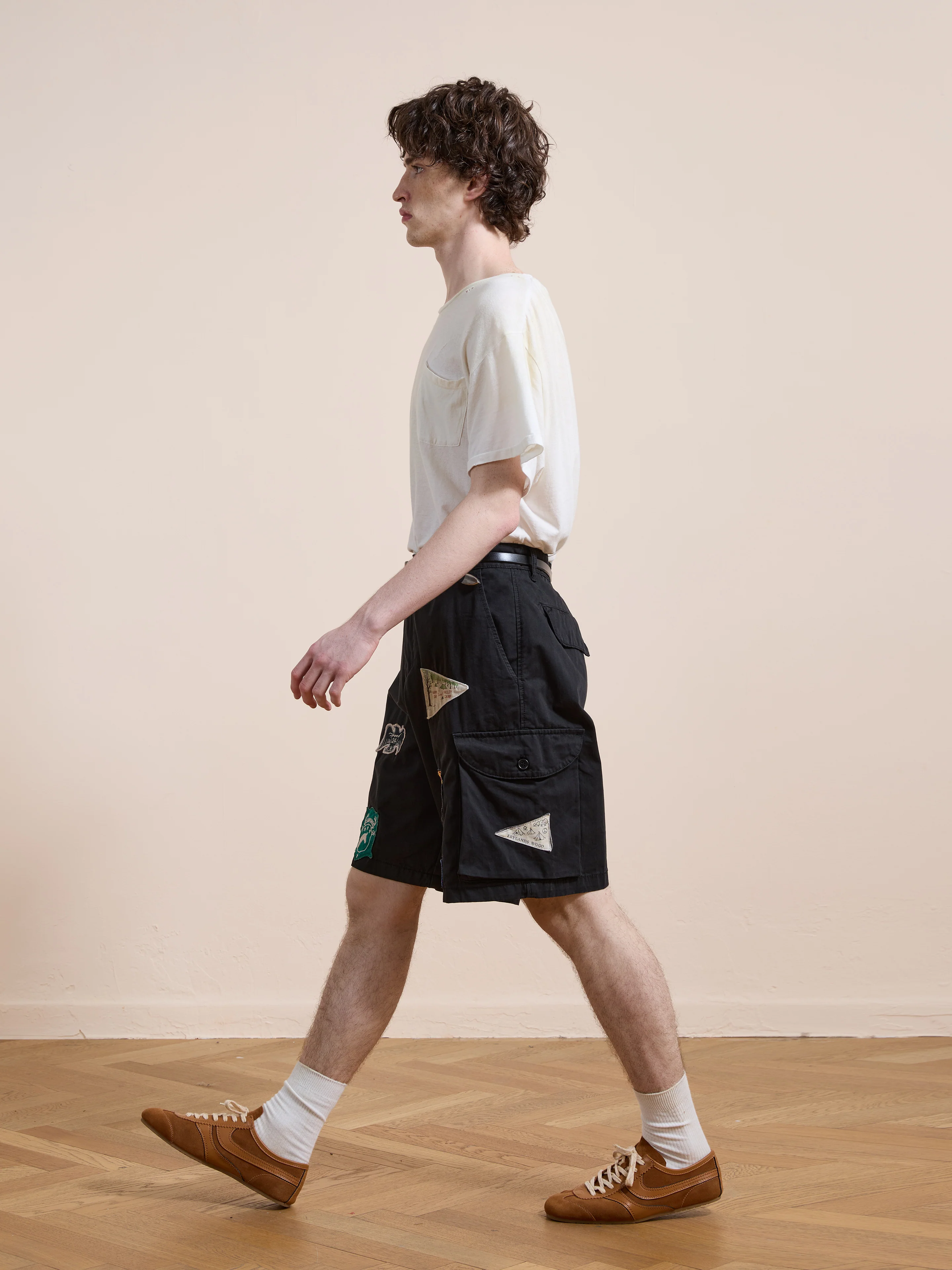 Patchwork Cargo Shorts - Image 6