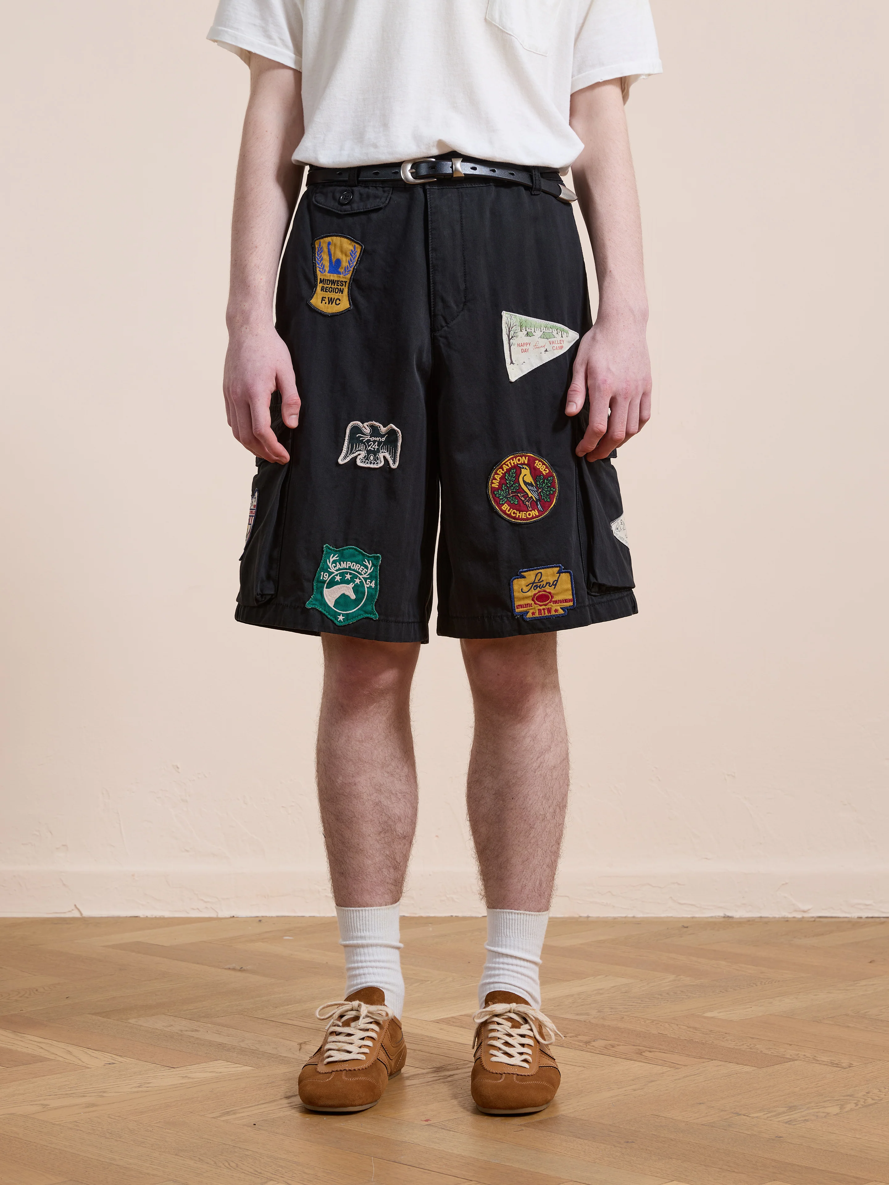 Patchwork Cargo Shorts - Image 7