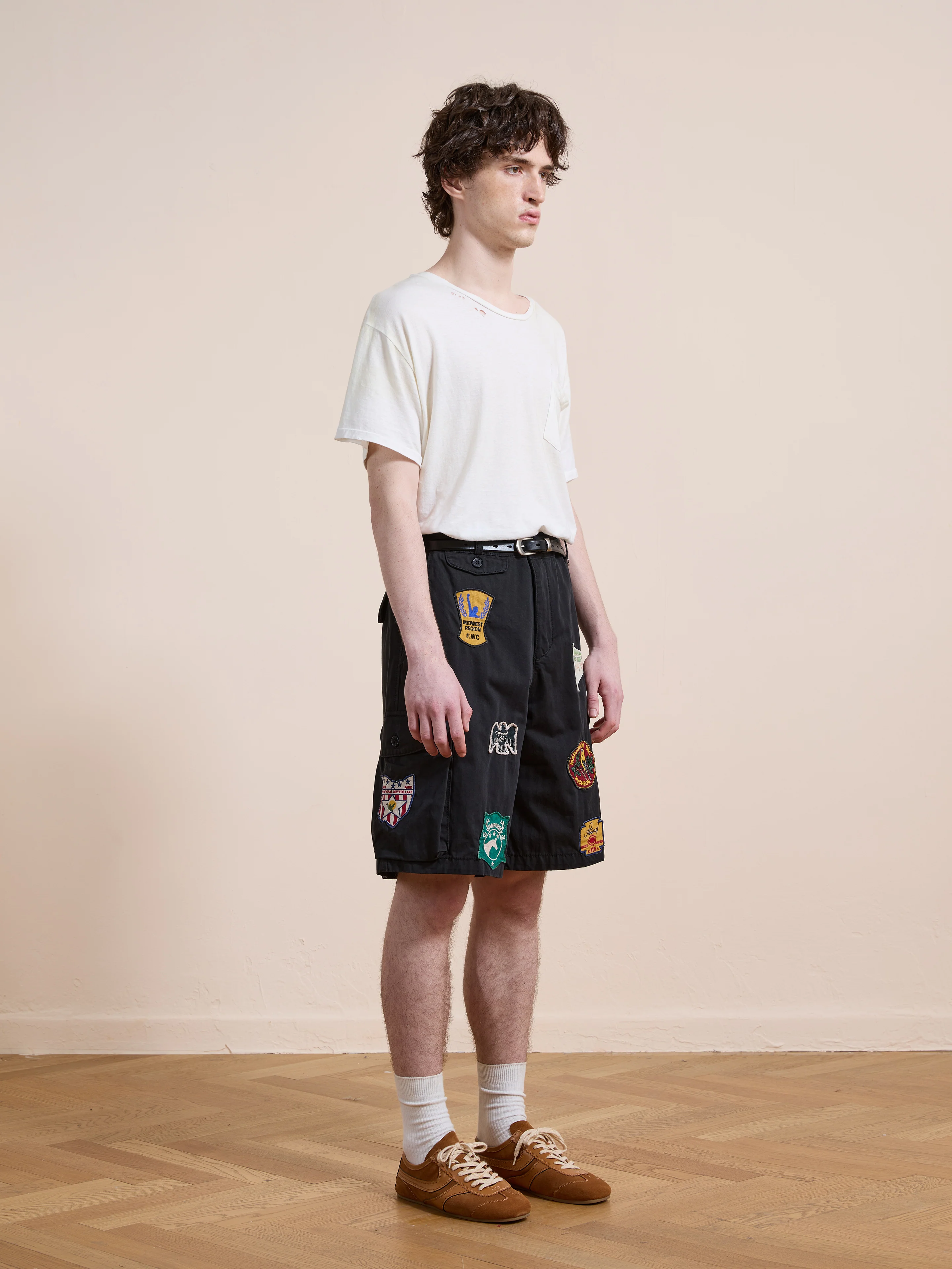 Patchwork Cargo Shorts - Image 8