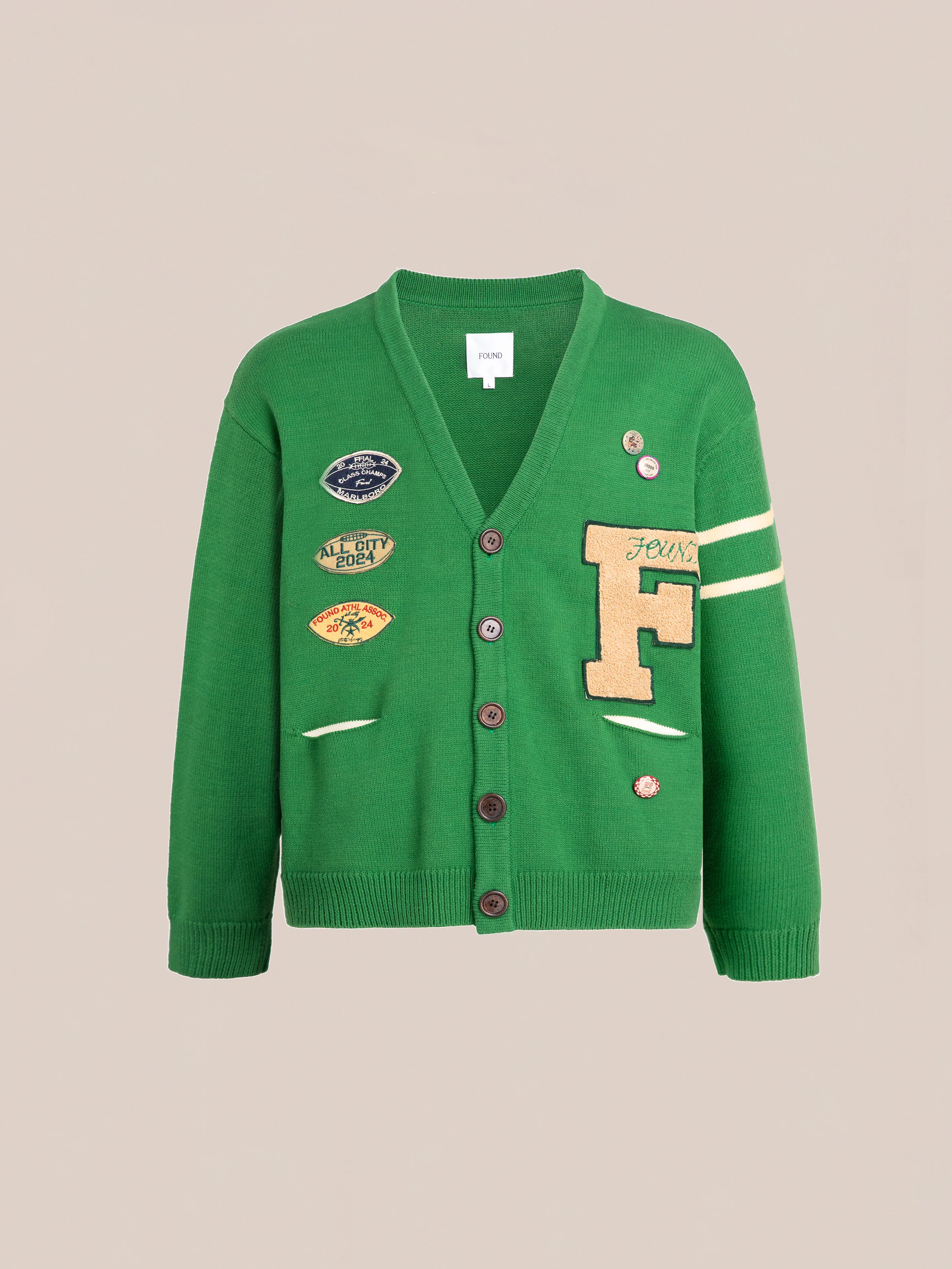 Pineneedle Varsity Knit Cardigan - Image 5
