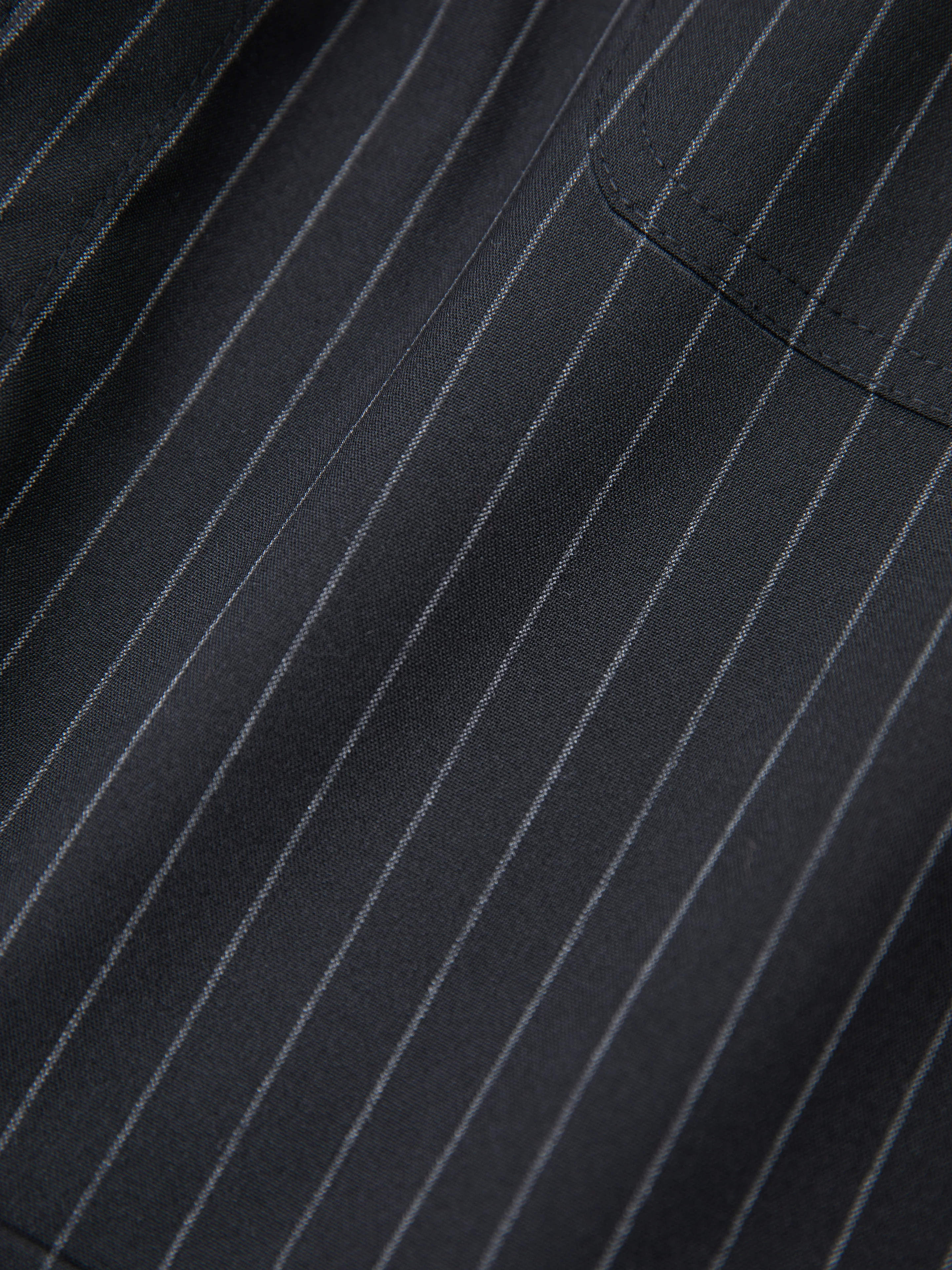 Pinstripe Pleated Trousers - Image 4