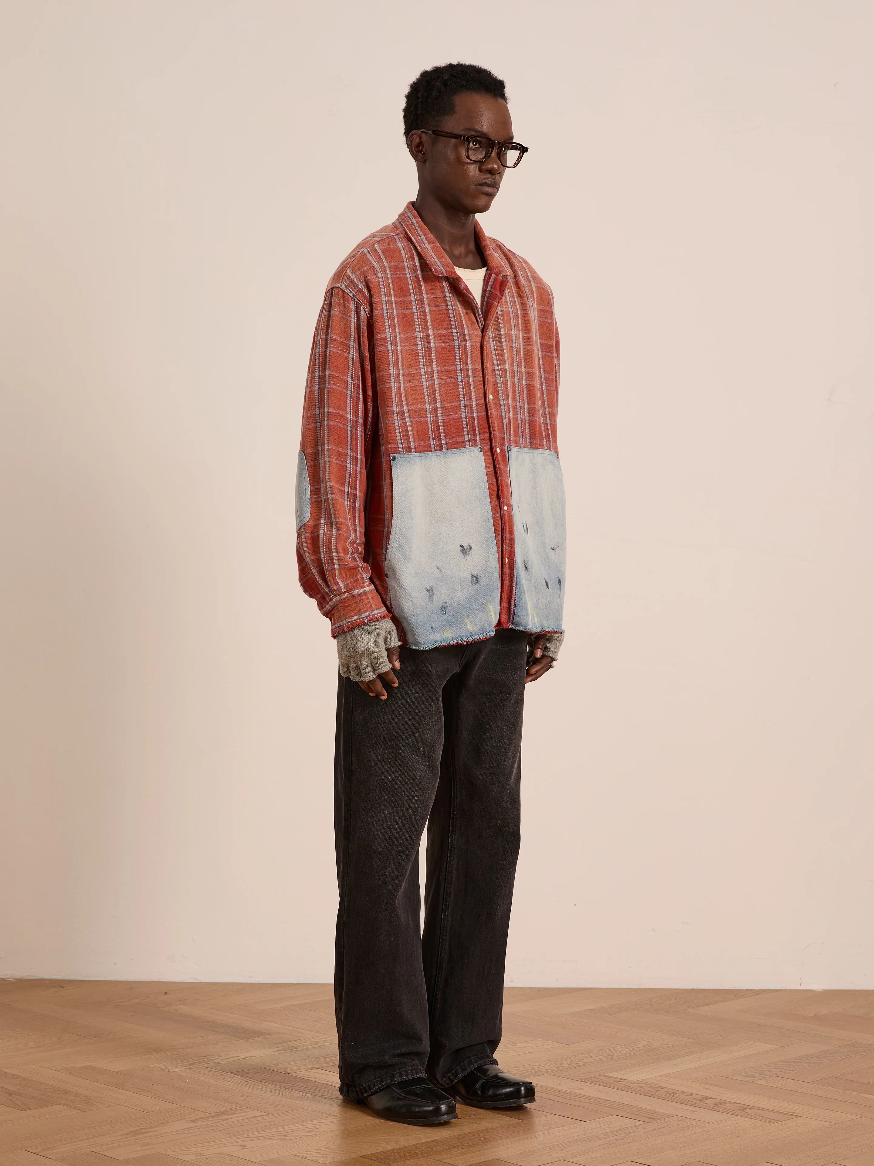 Plaid Denim Shirt - Image 11