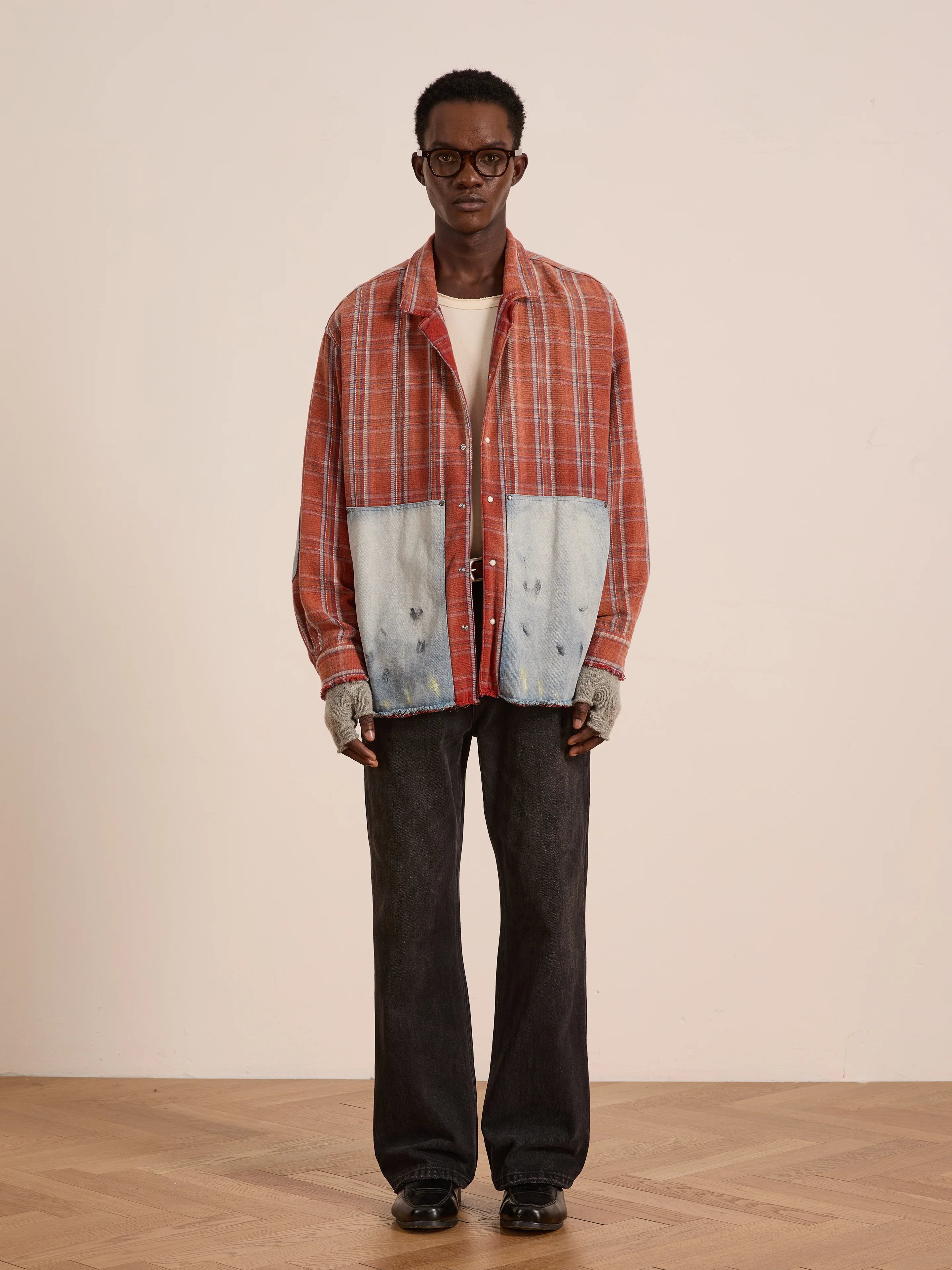 Plaid Denim Shirt - Image 15