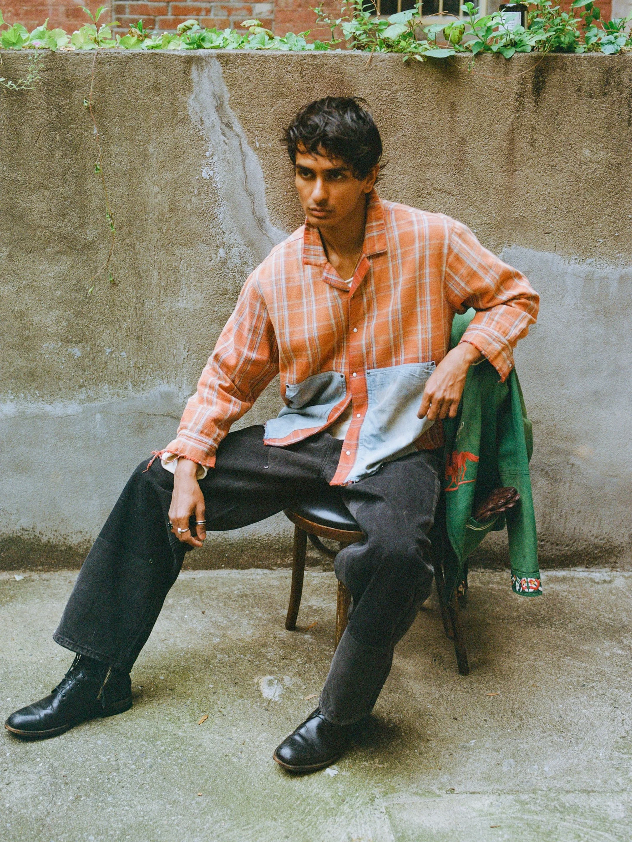 Plaid Denim Shirt - Image 2