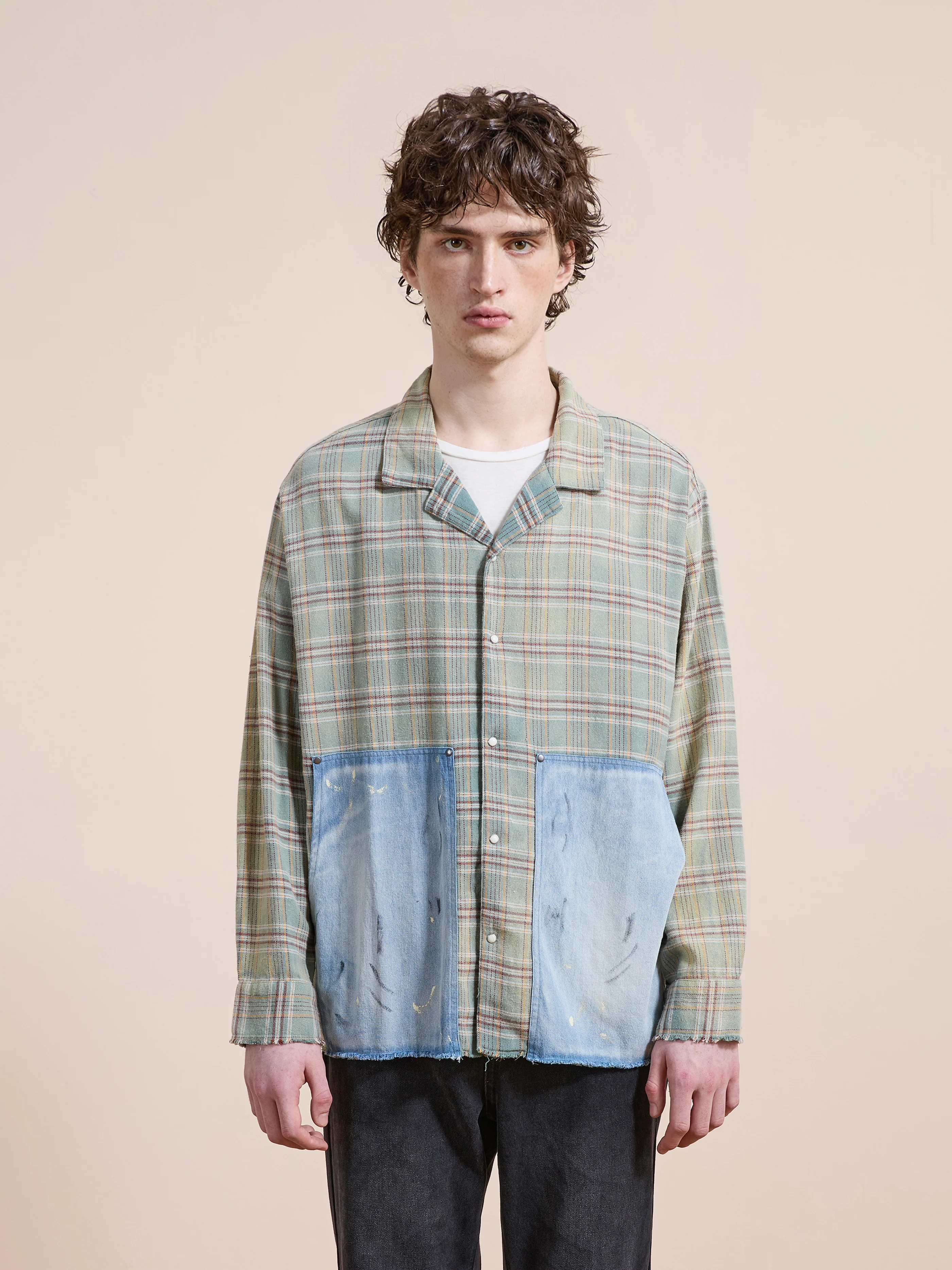 Plaid Denim Shirt