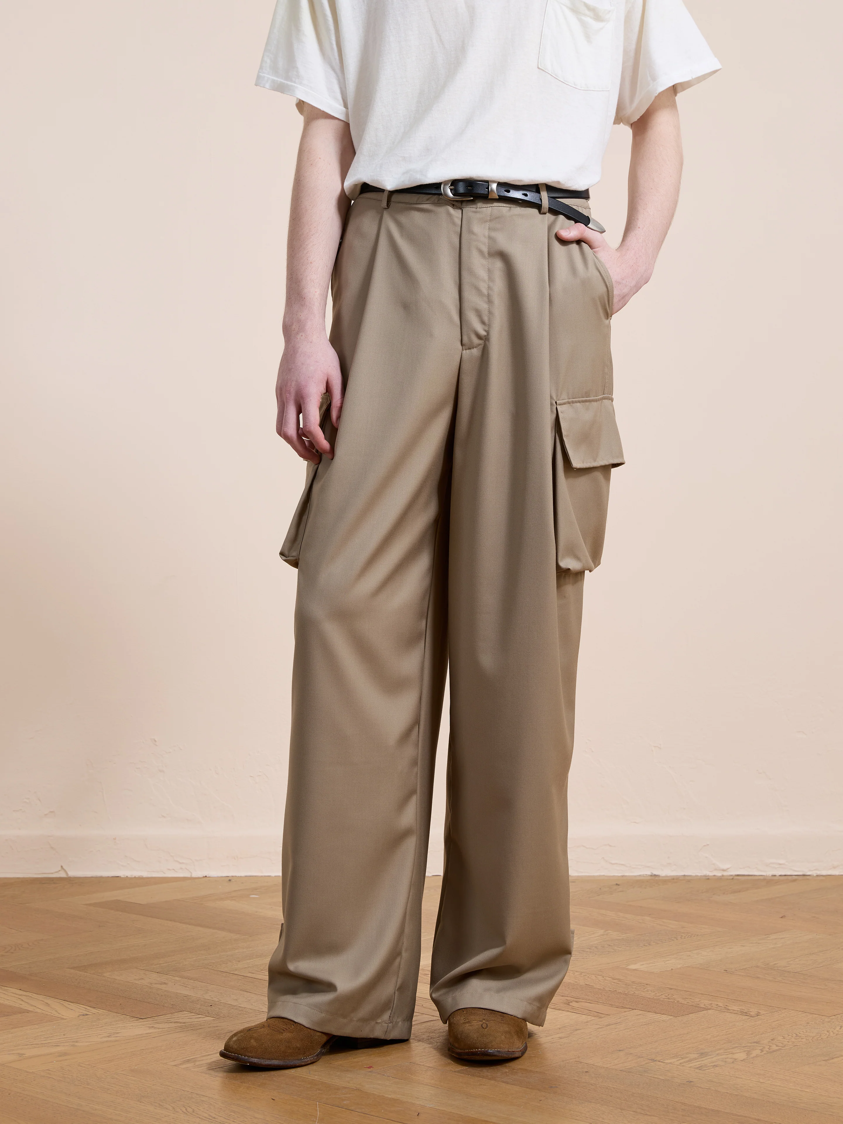 Pleated Cargo Pants