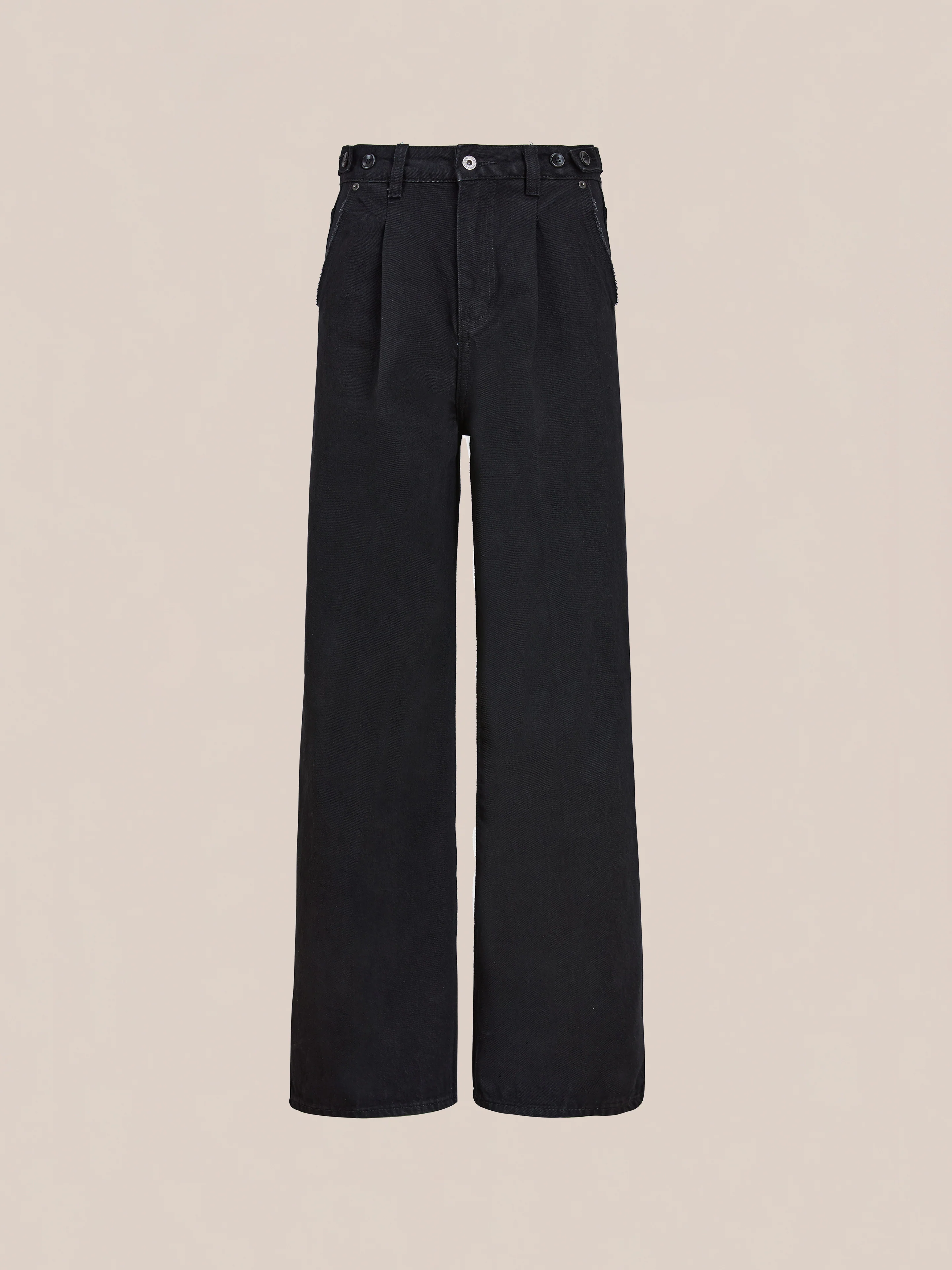 Pleated Relaxed Fit Jeans - Image 4