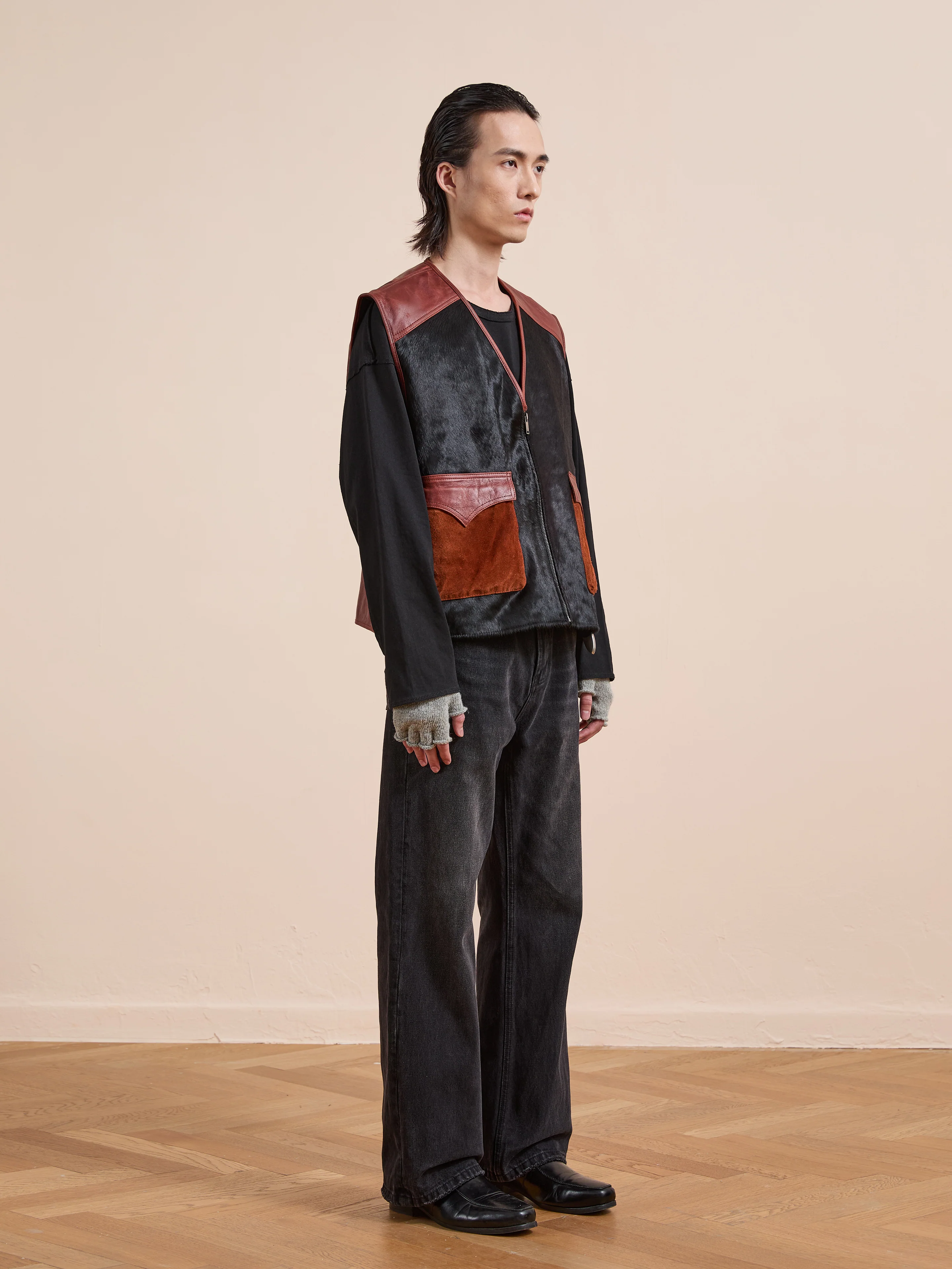 Fur Western Leather Vest - Image 12