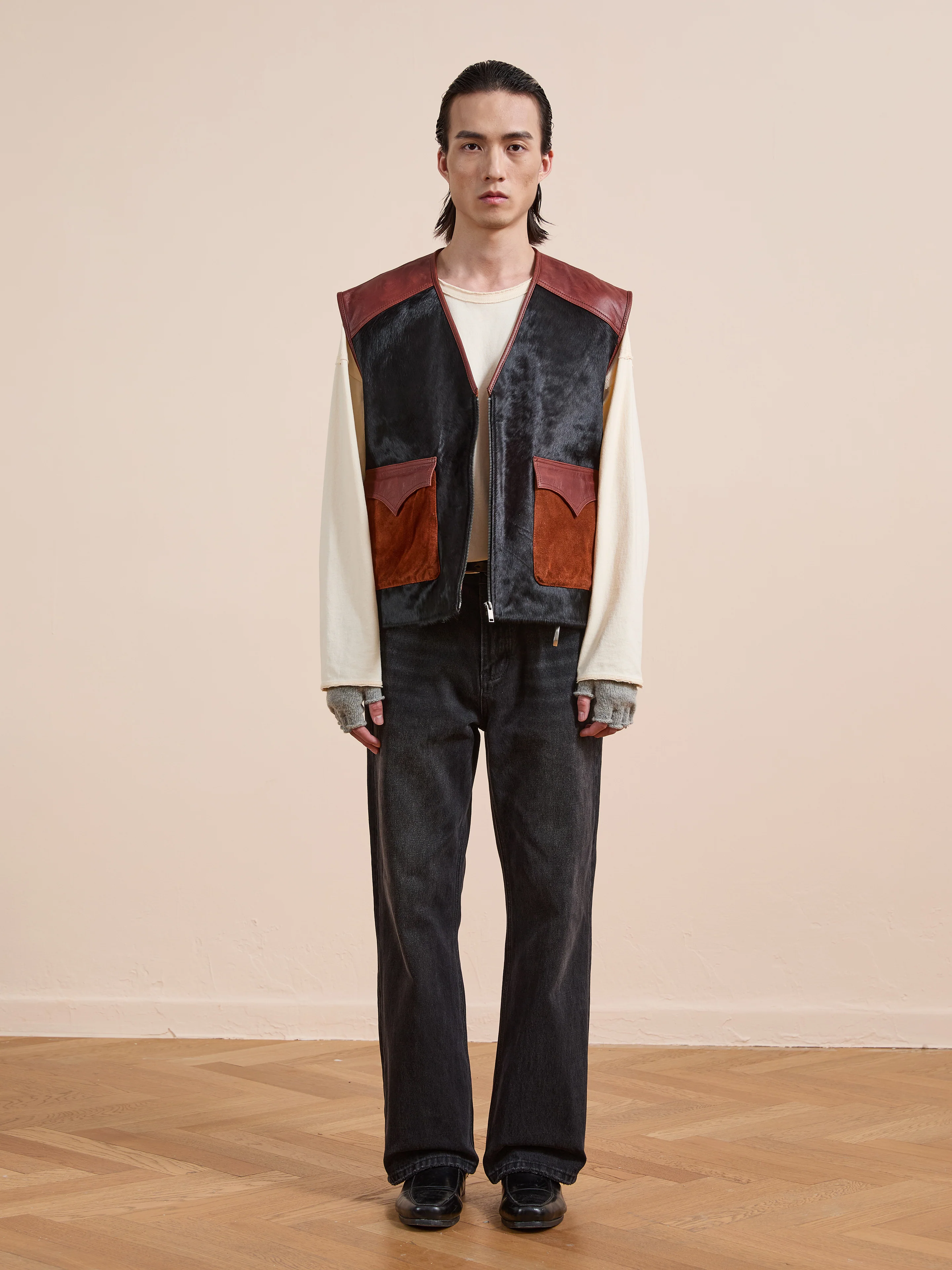 Fur Western Leather Vest - Image 4