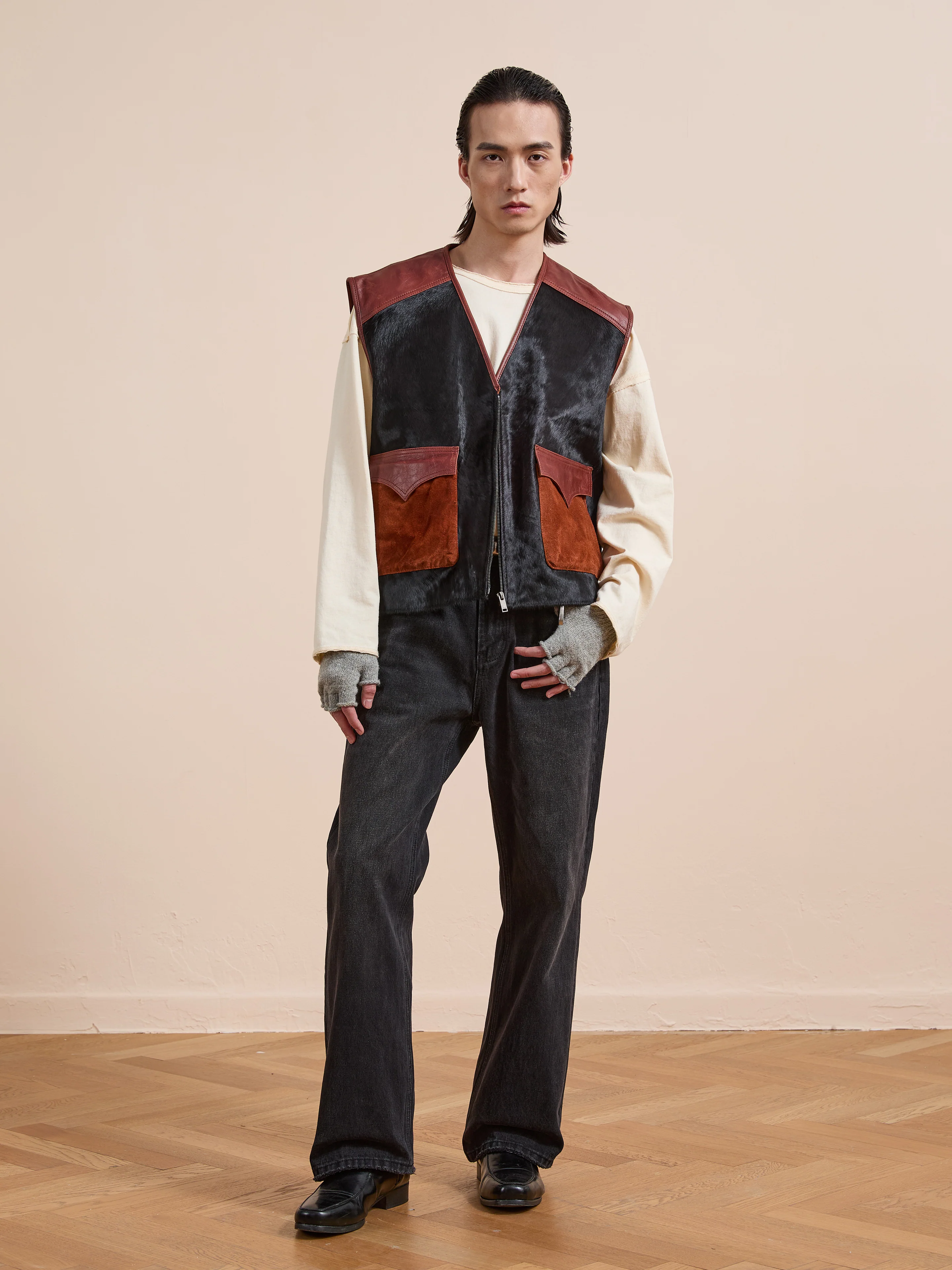 Fur Western Leather Vest - Image 5
