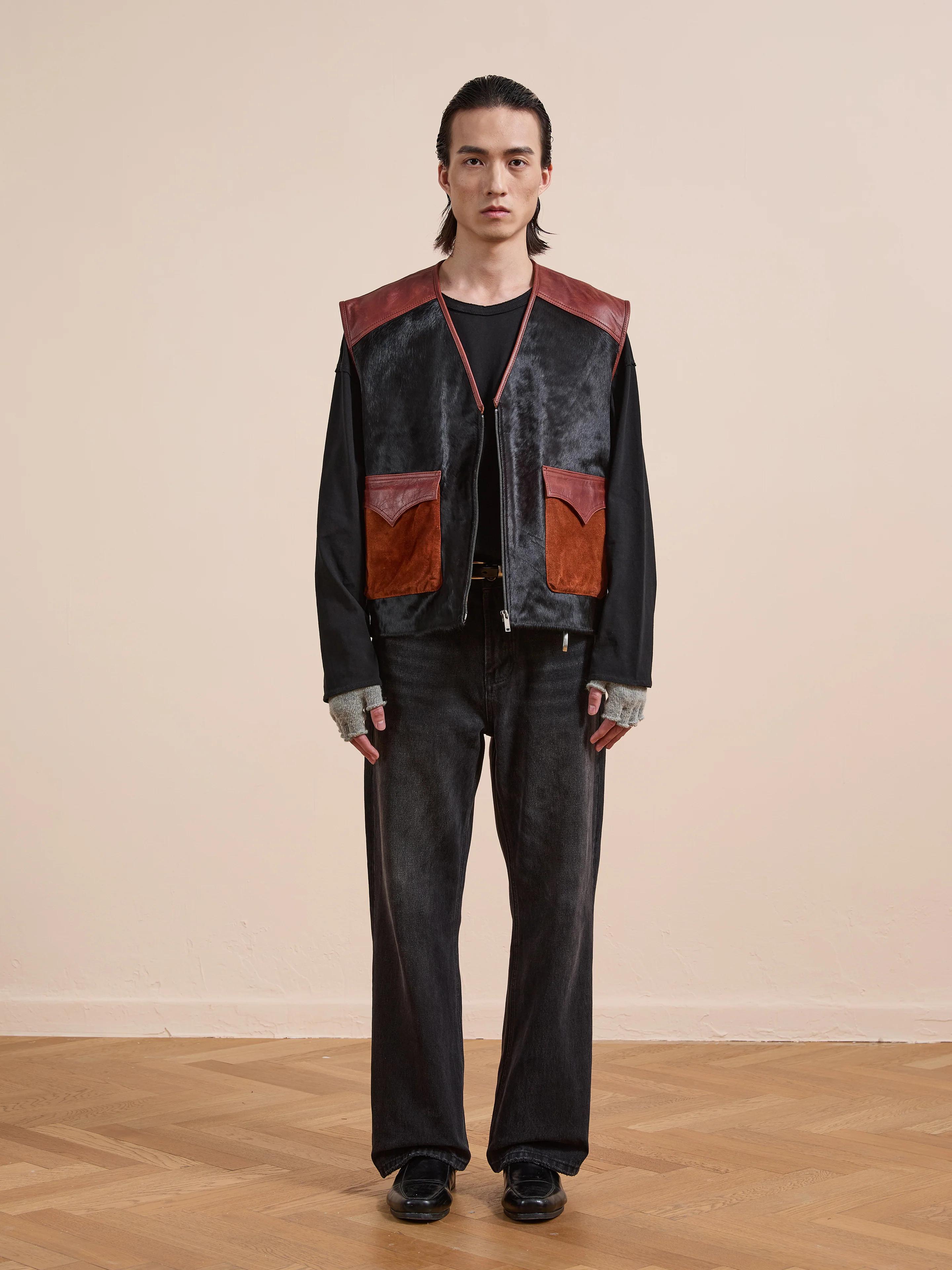Fur Western Leather Vest - Image 6