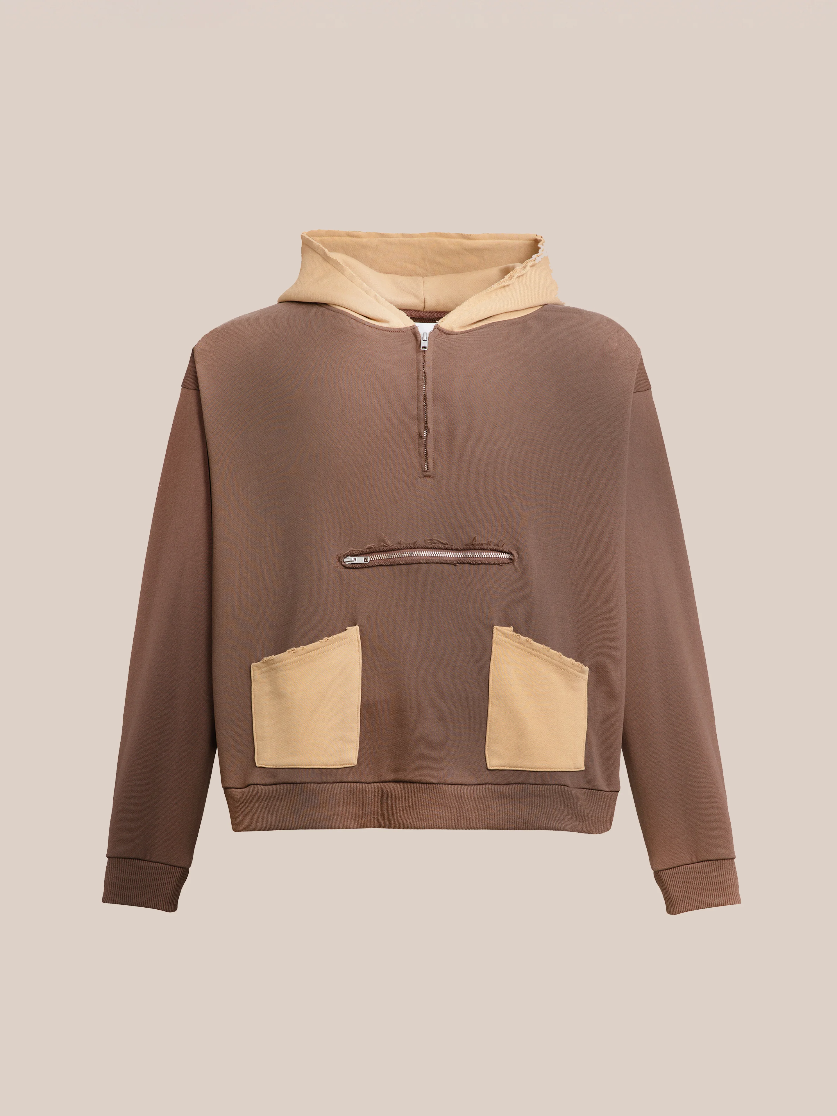 Quarter Zip Two Tone Hoodie - Image 5