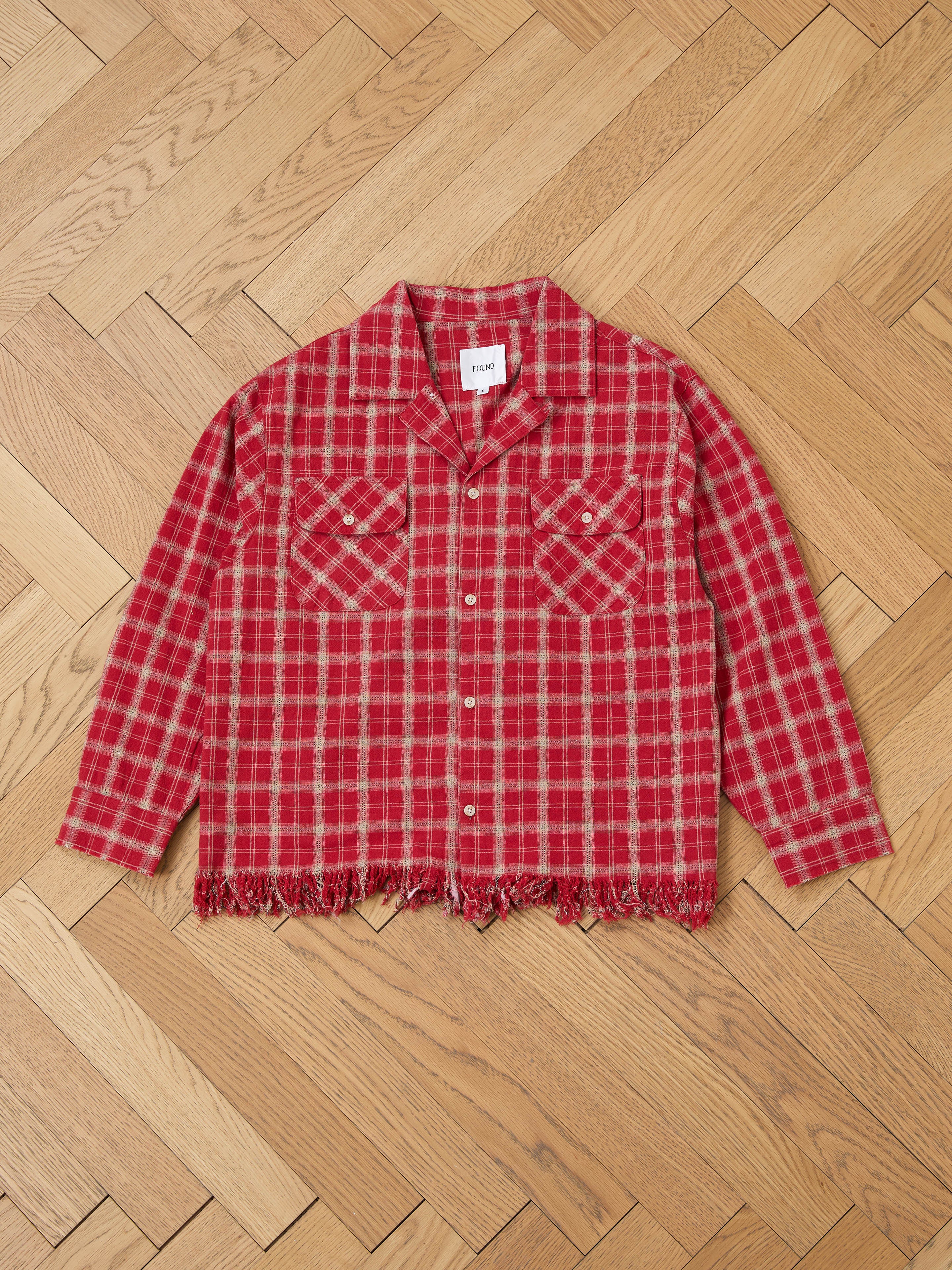 Raw Cut Fringe Plaid Camp Shirt - Image 8