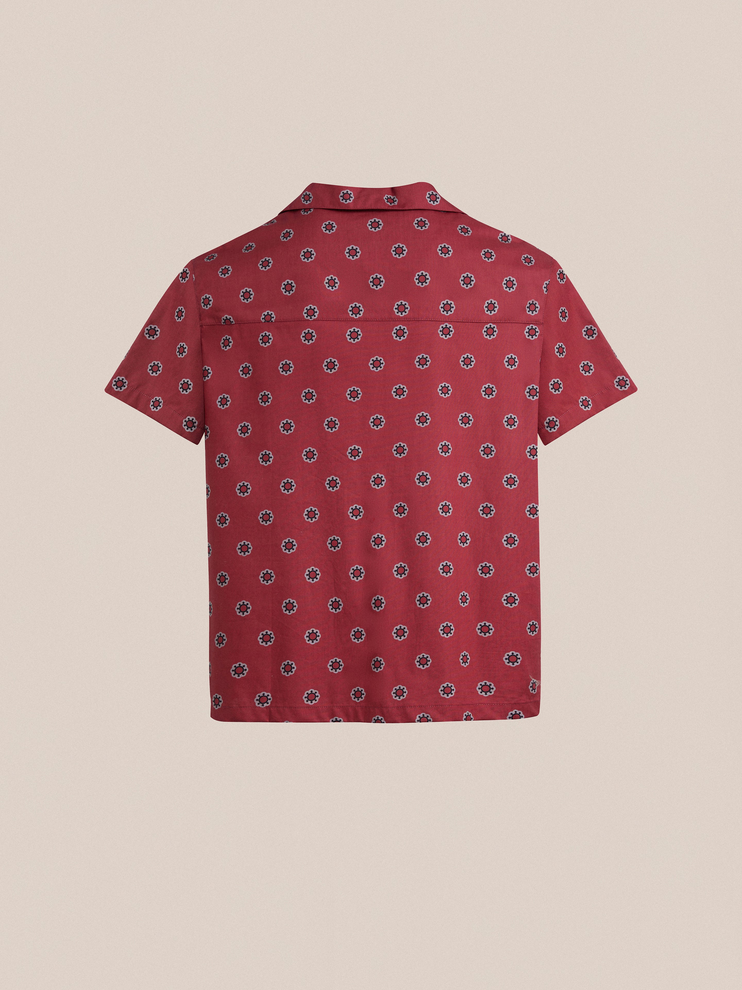 Red Motif SS Camp Shirt - Image 6