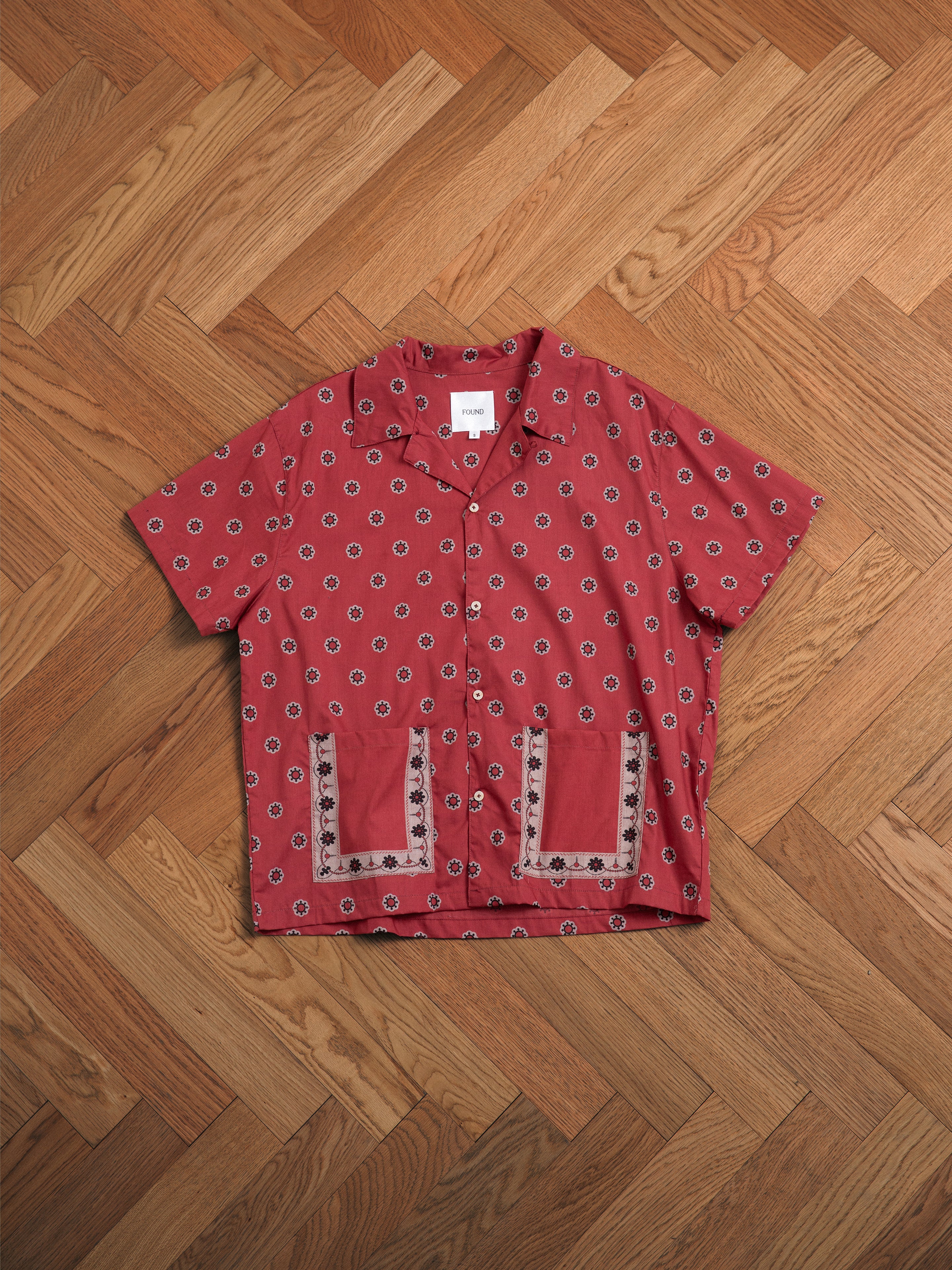 Red Motif SS Camp Shirt - Image 7