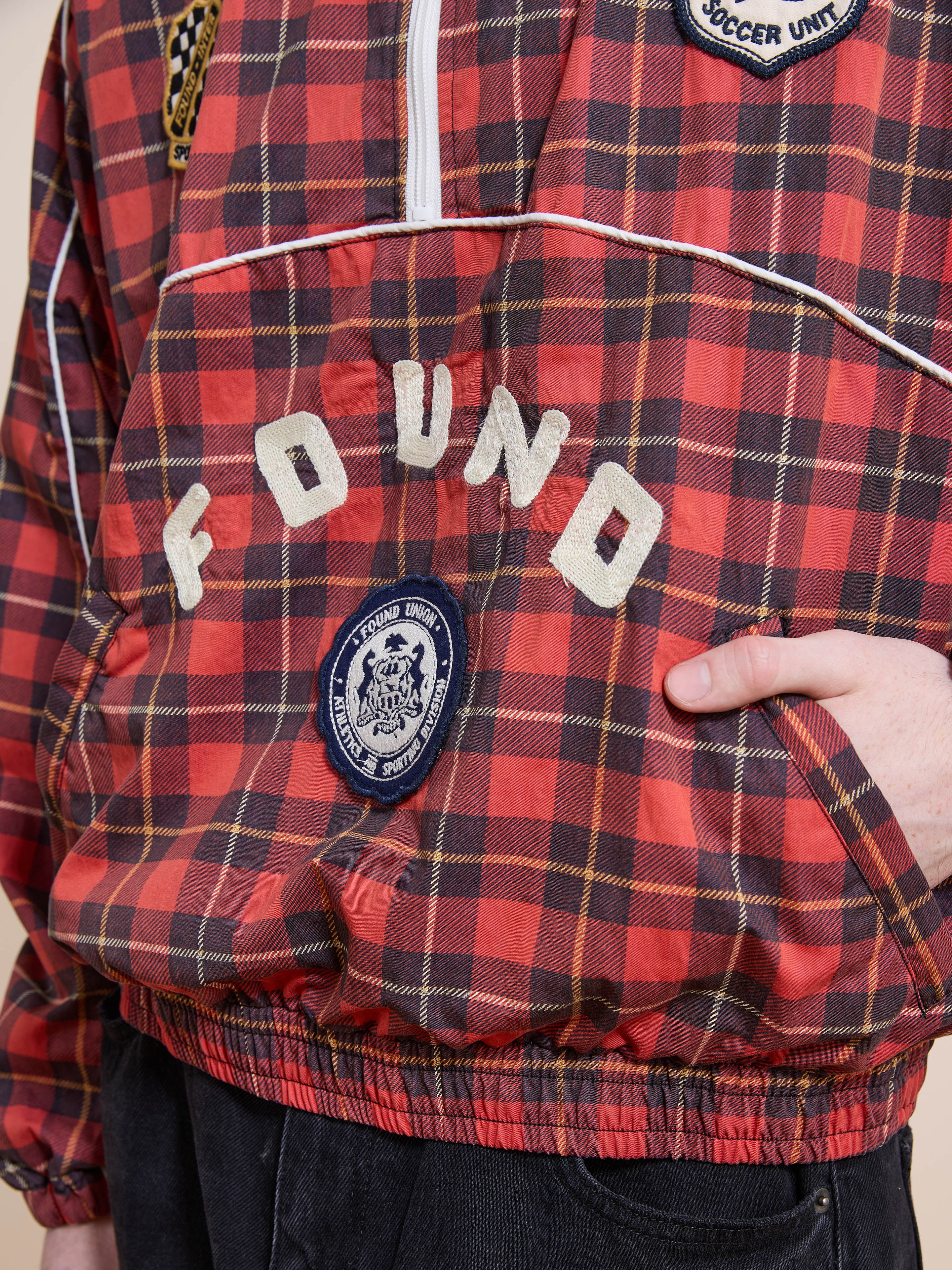 Red Plaid Track Jacket - Image 10