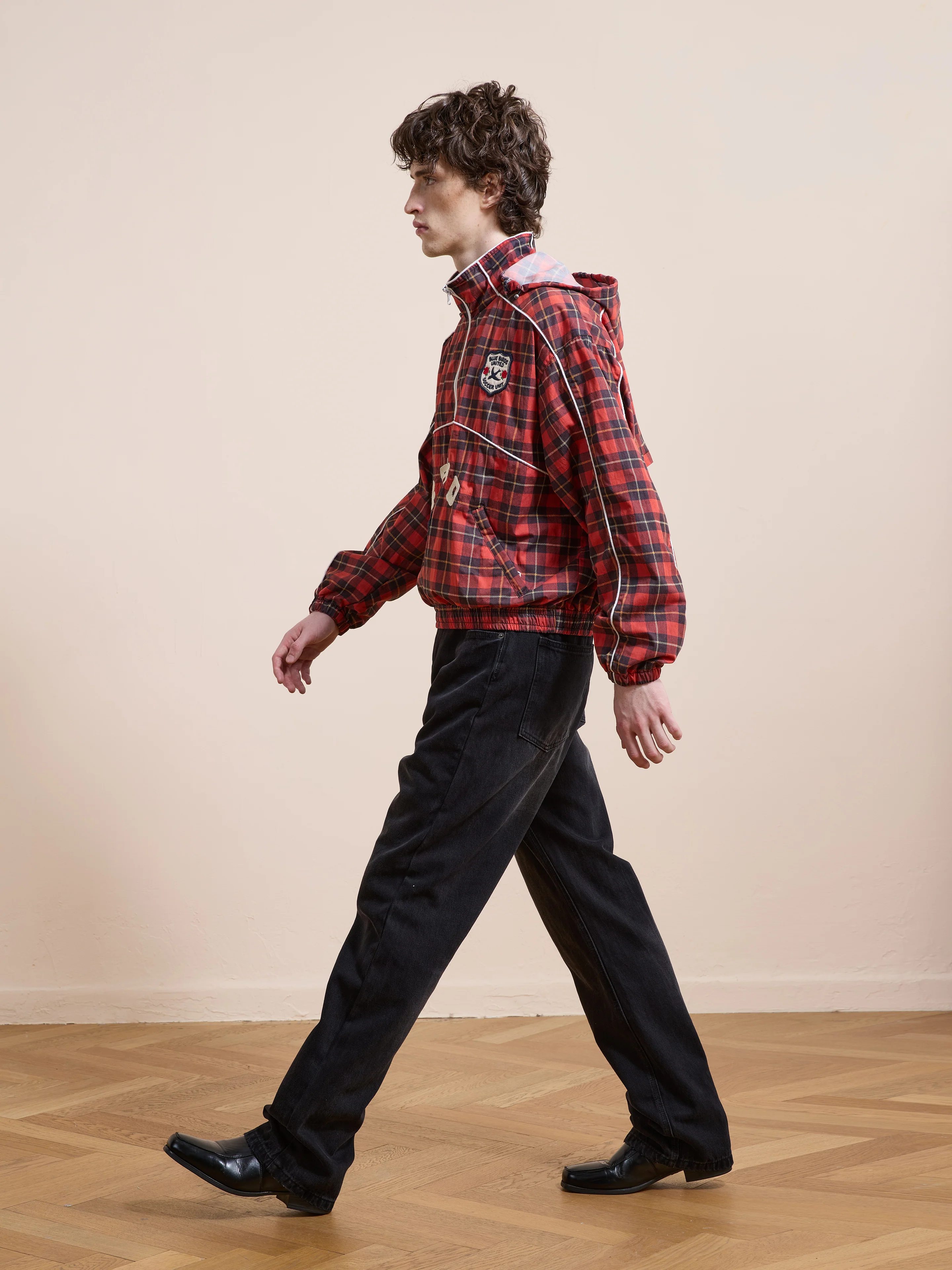 Red Plaid Track Jacket - Image 12