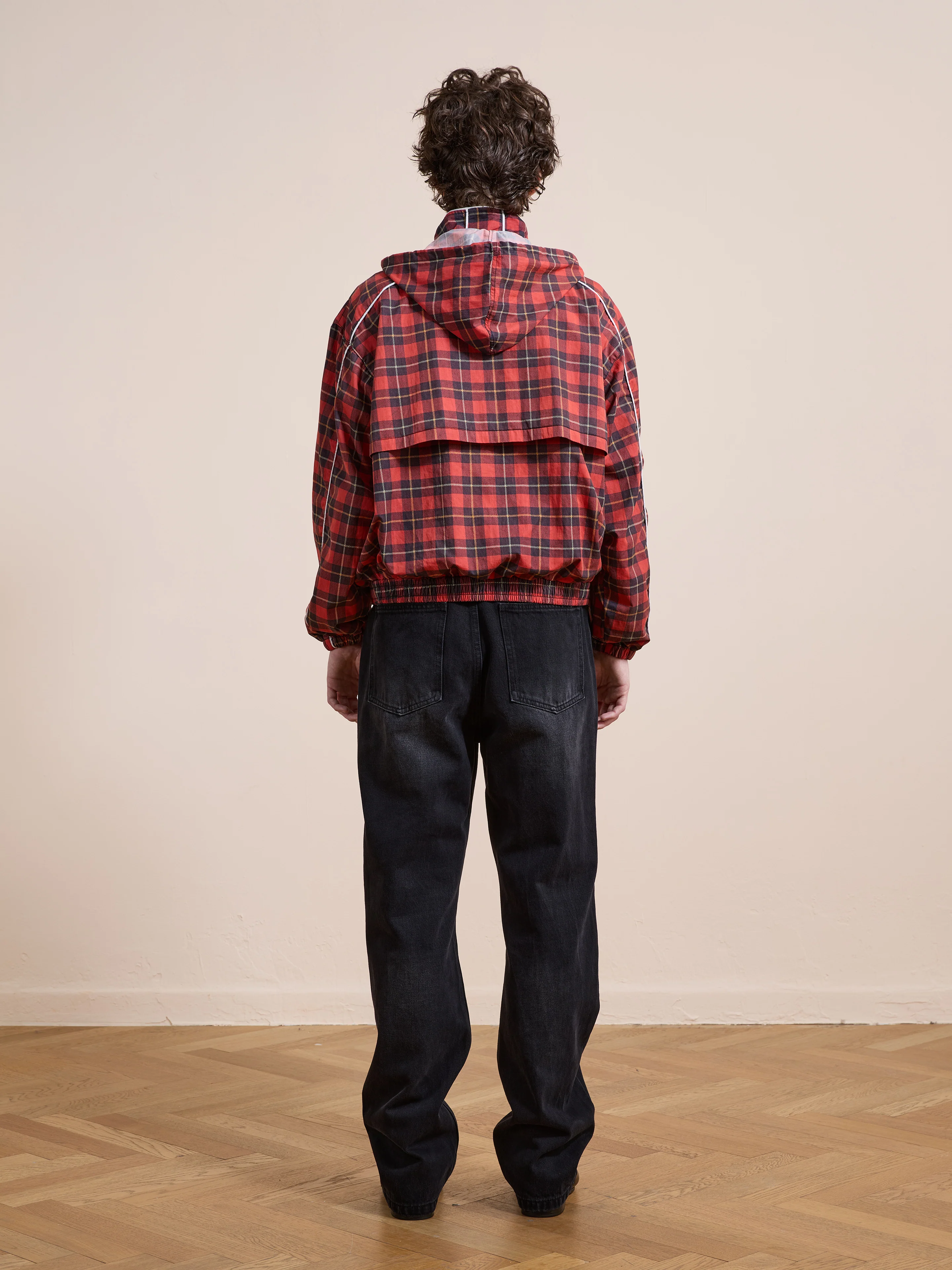 Red Plaid Track Jacket - Image 13