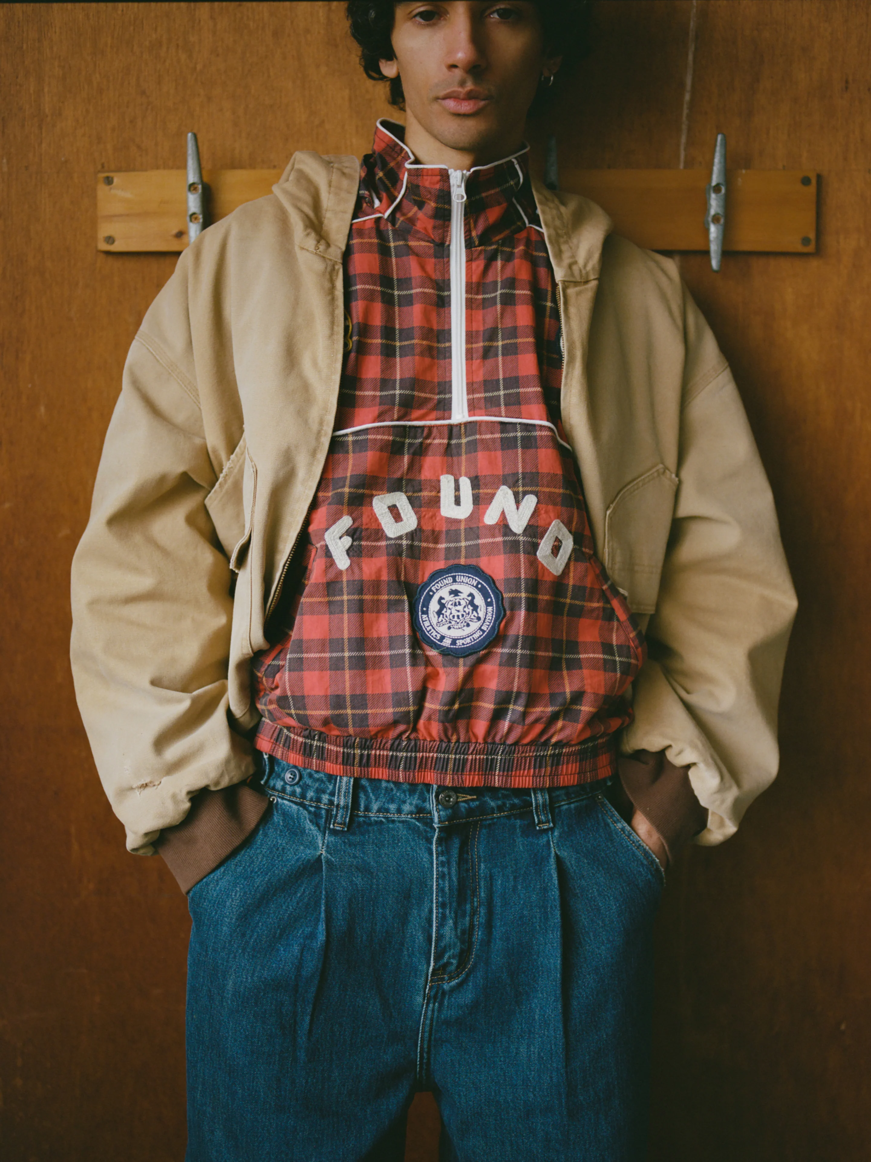 Red Plaid Track Jacket - Image 2