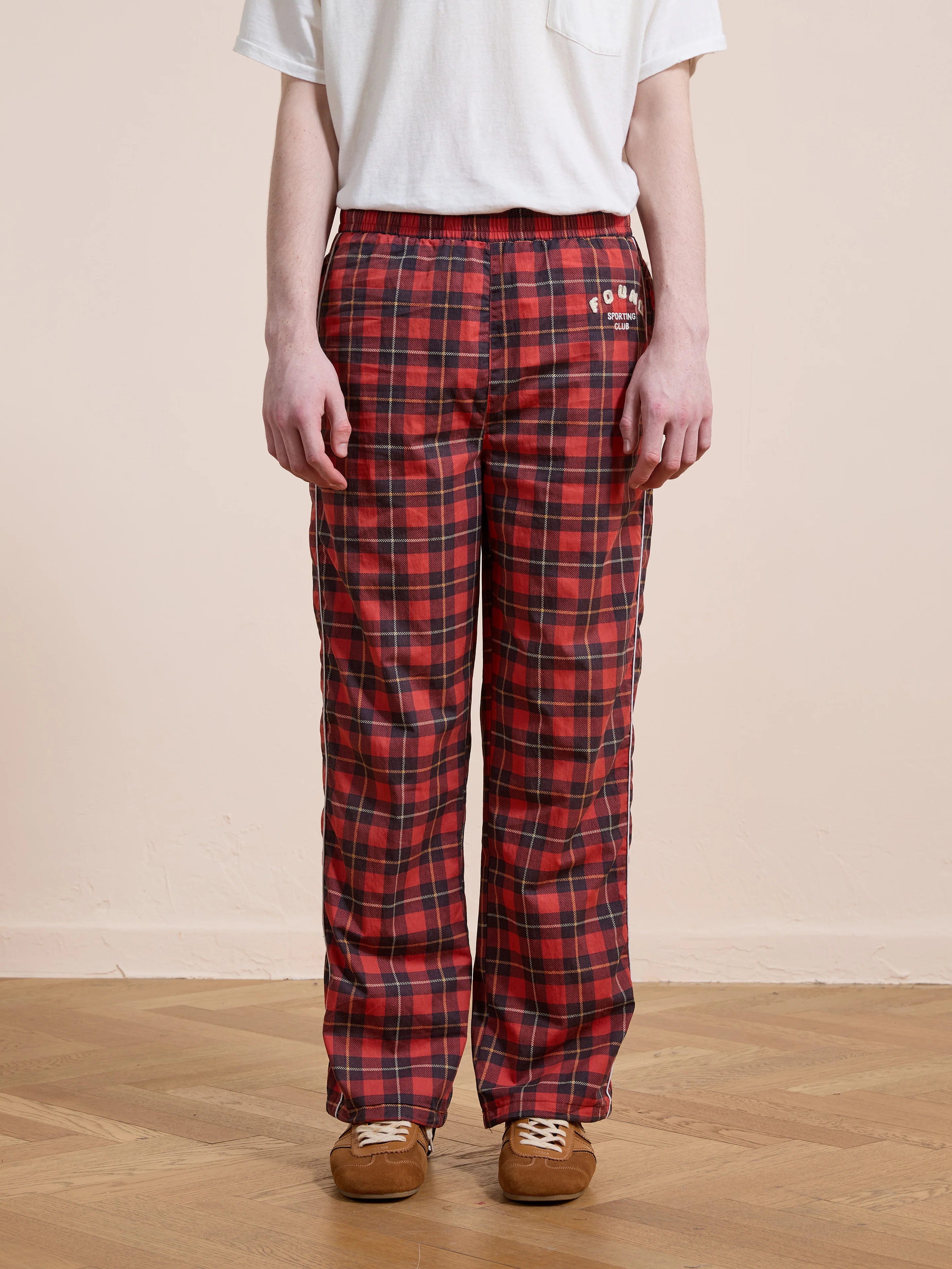 Red Plaid Track Pants - Image 2