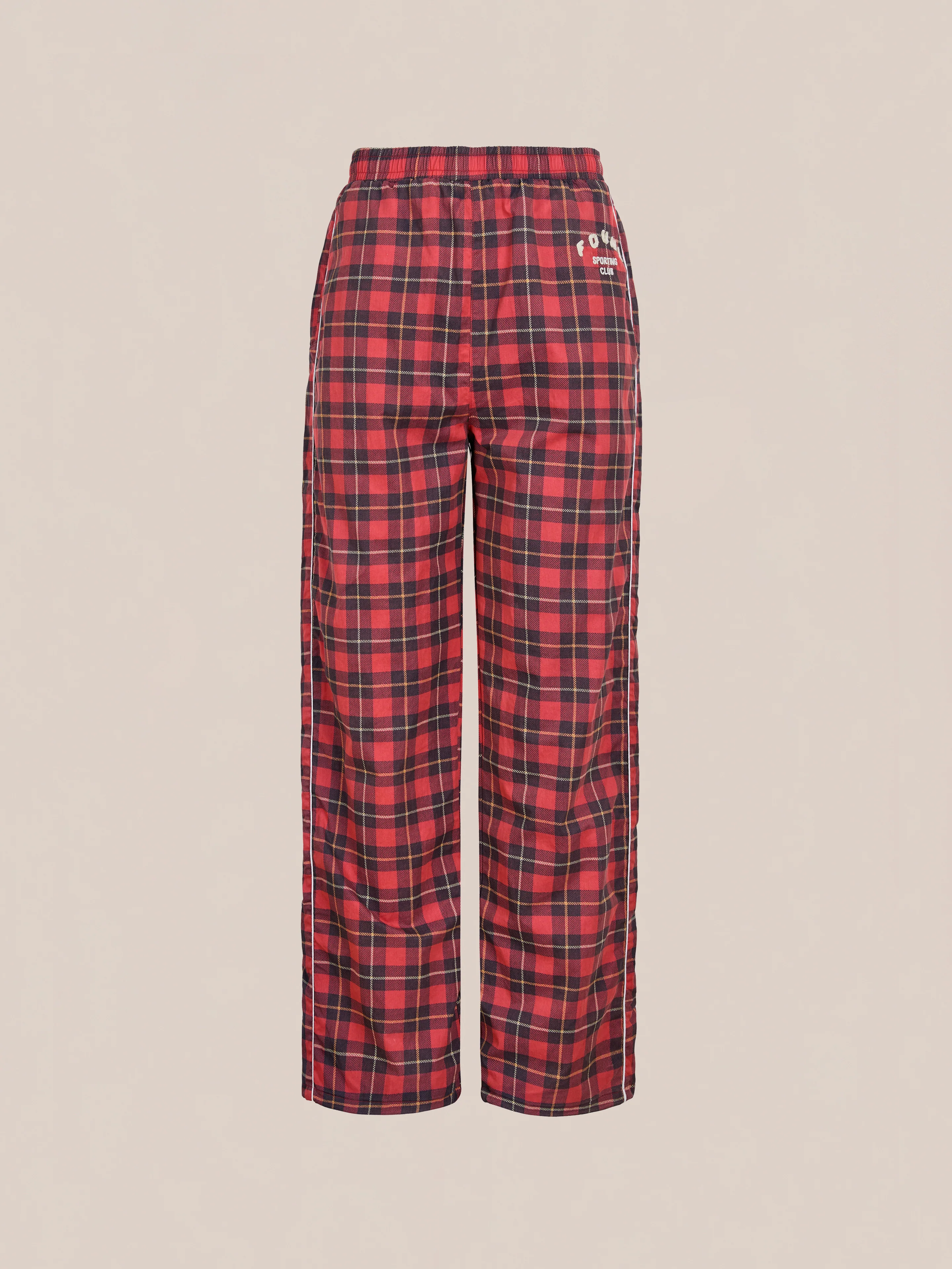 Red Plaid Track Pants - Image 3