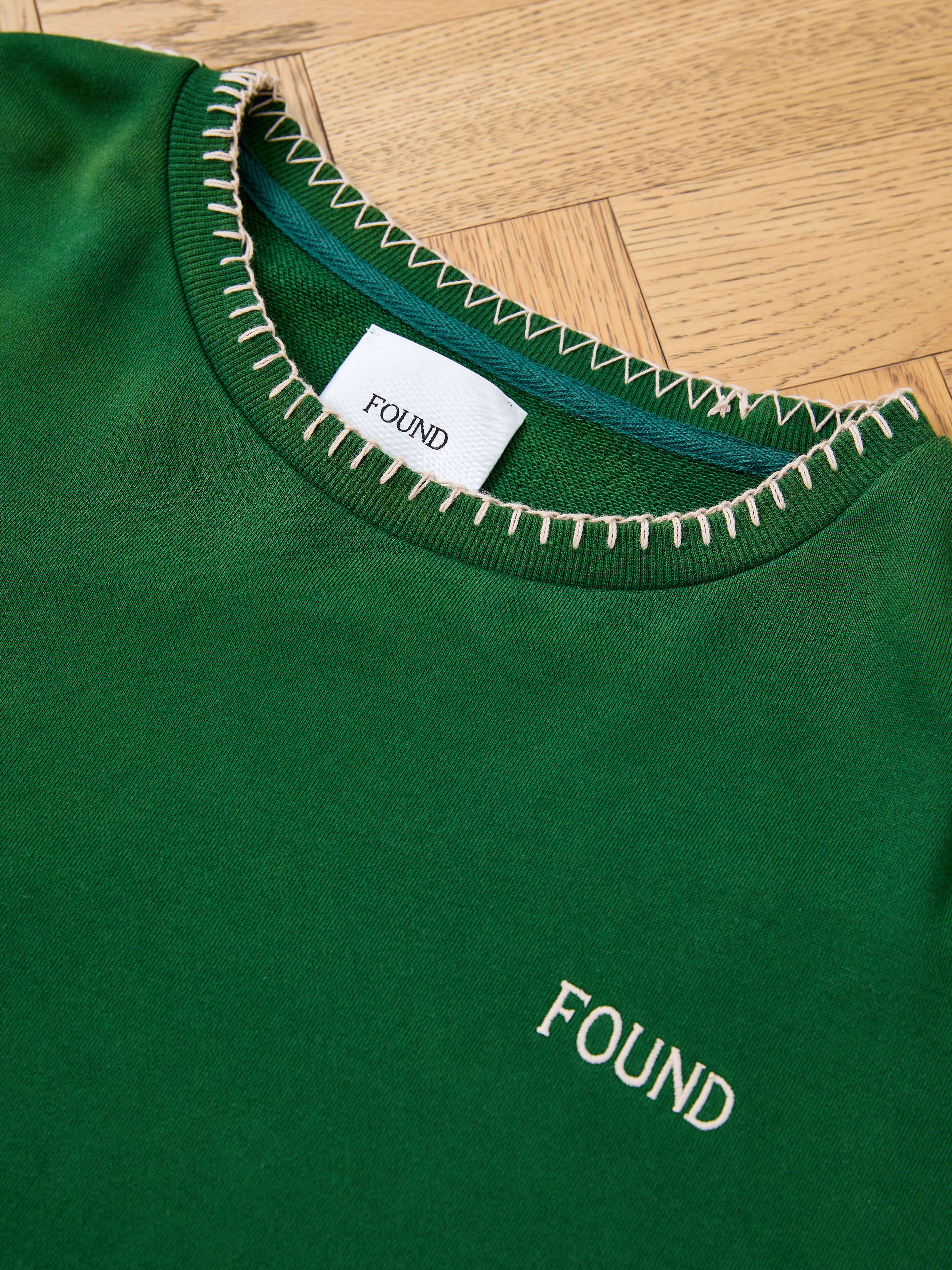 Stitched Border Distressed Crewneck - Image 2