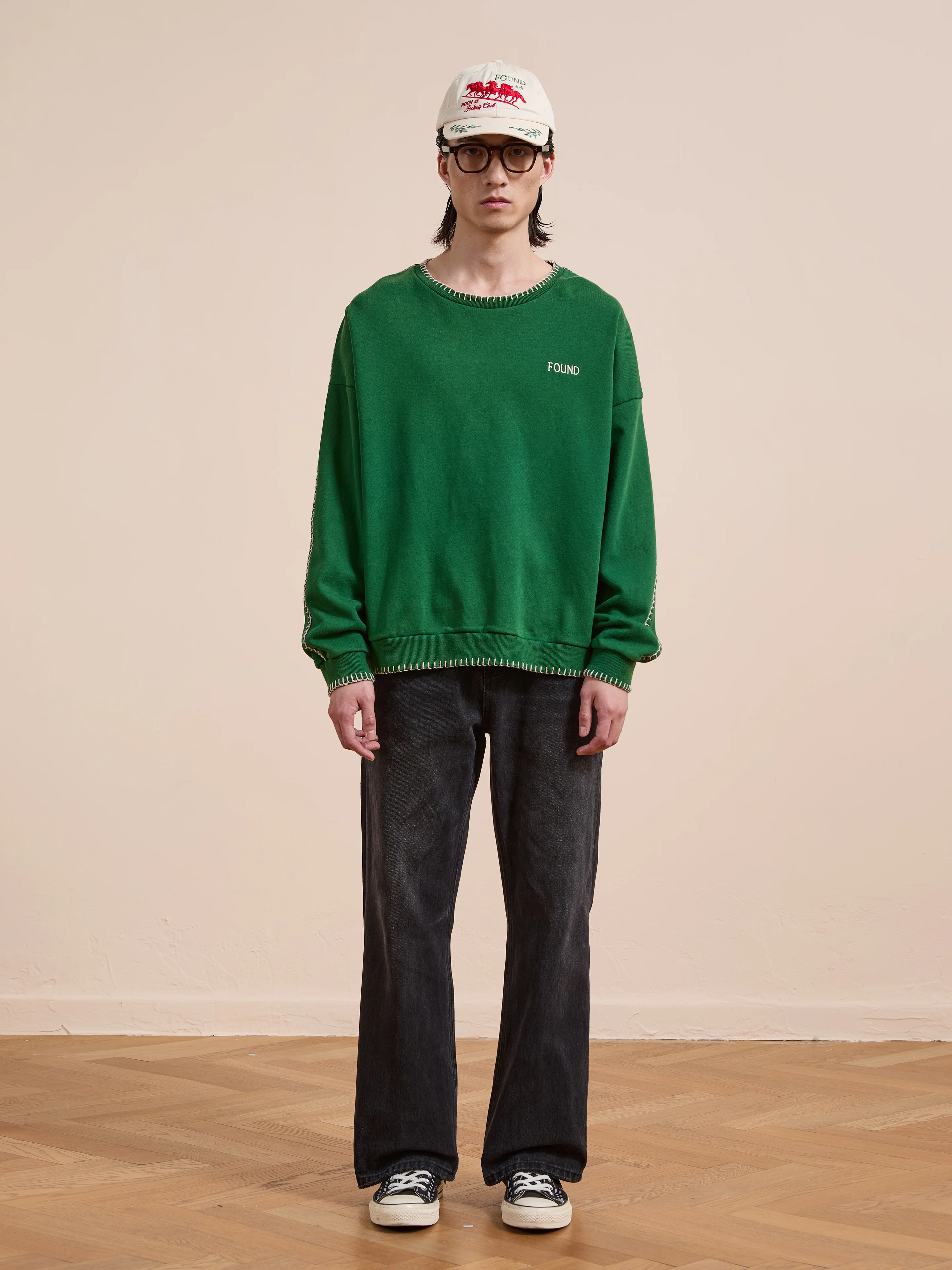 Stitched Border Distressed Crewneck - Image 4