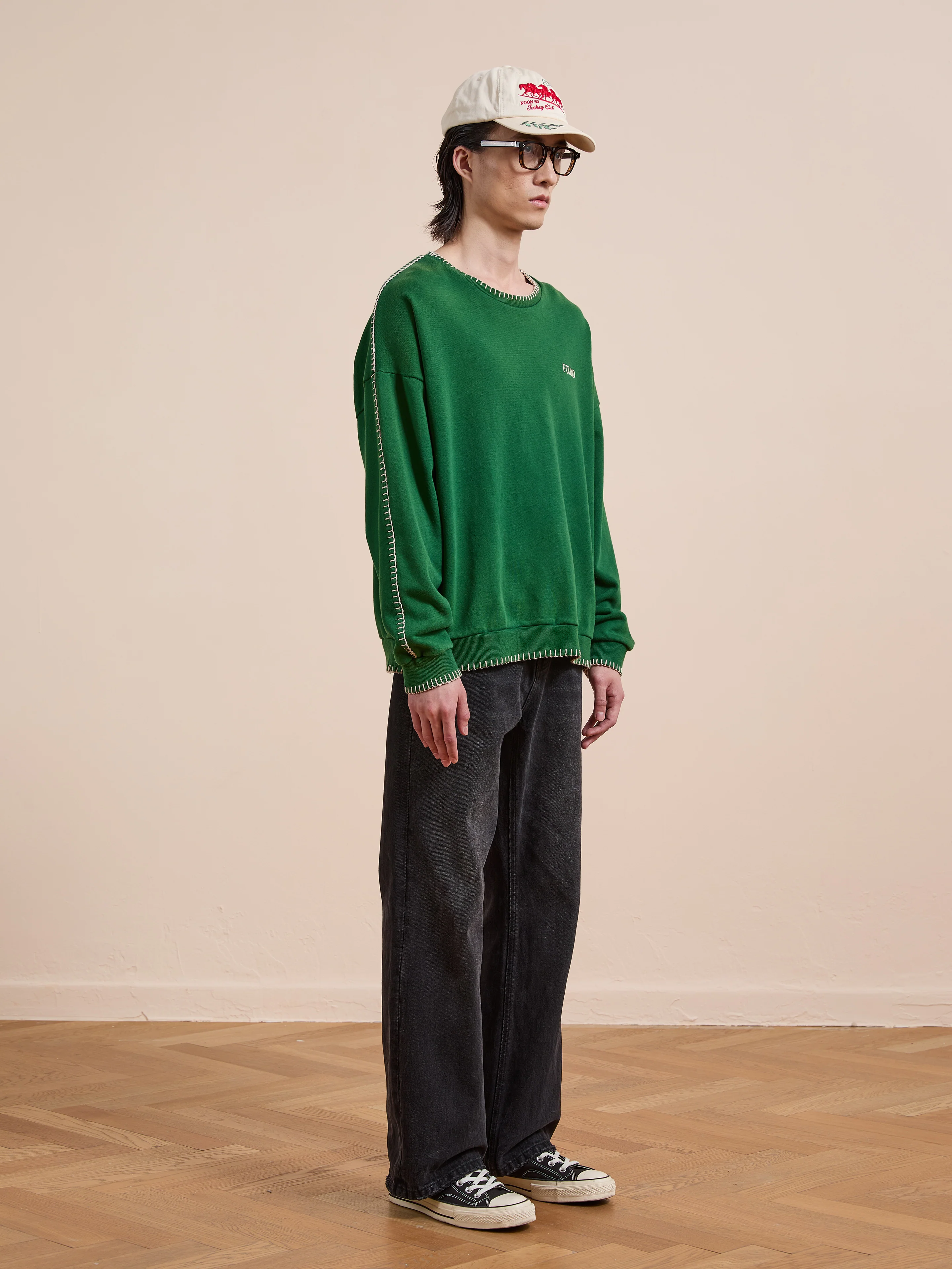 Stitched Border Distressed Crewneck - Image 6