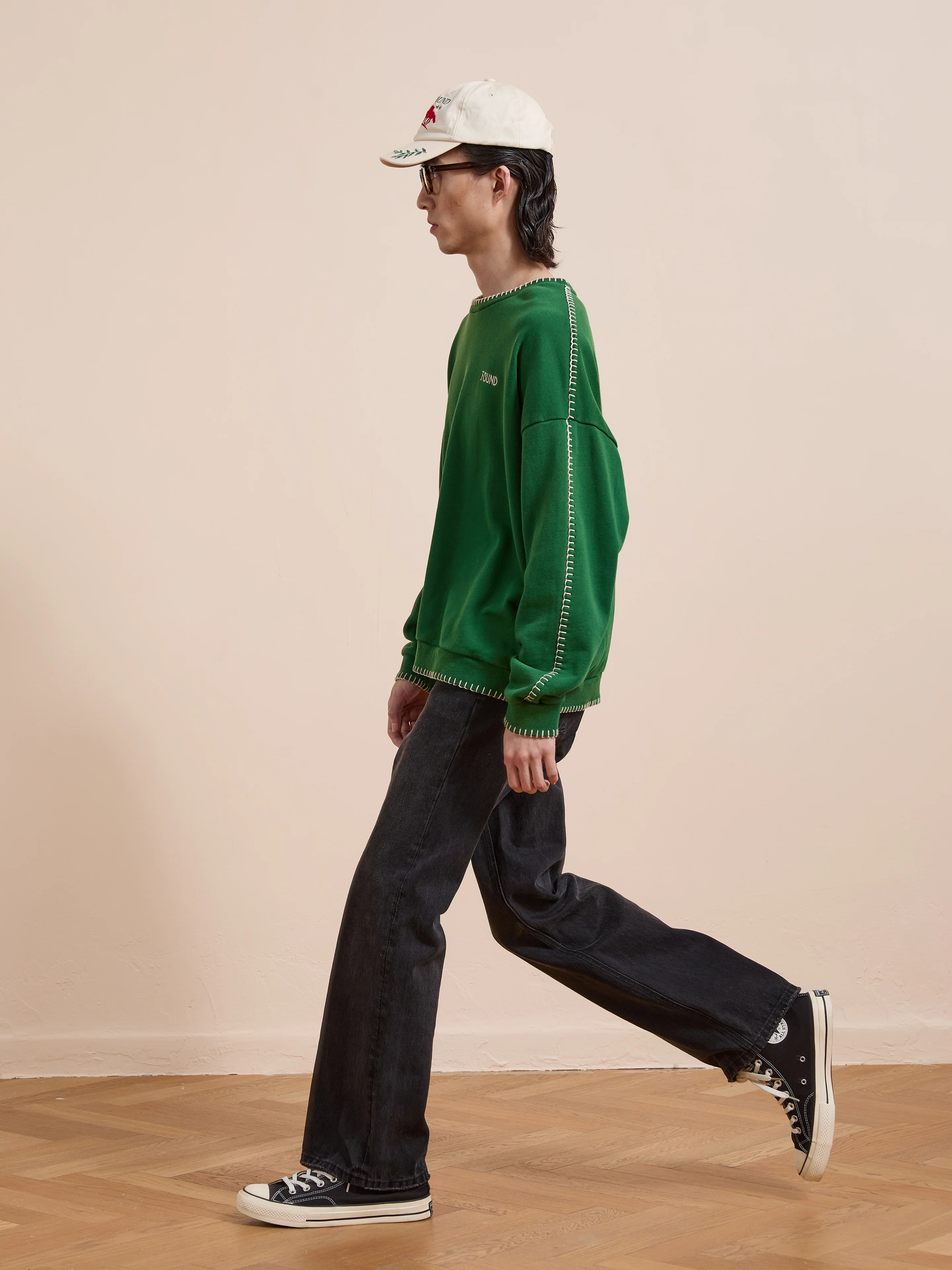 Stitched Border Distressed Crewneck - Image 8