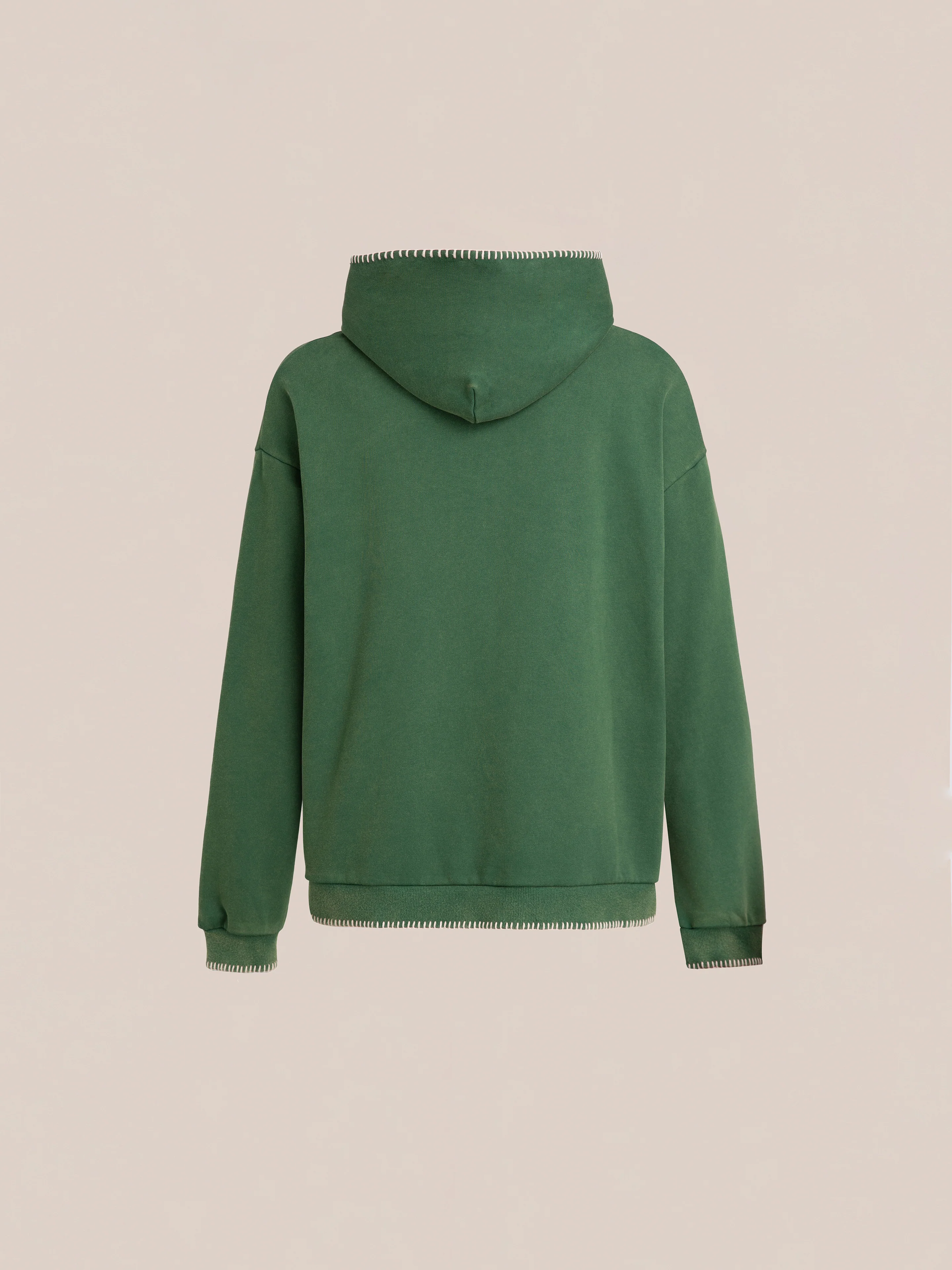 Stitched Border Distressed  Logo Hoodie - Image 8