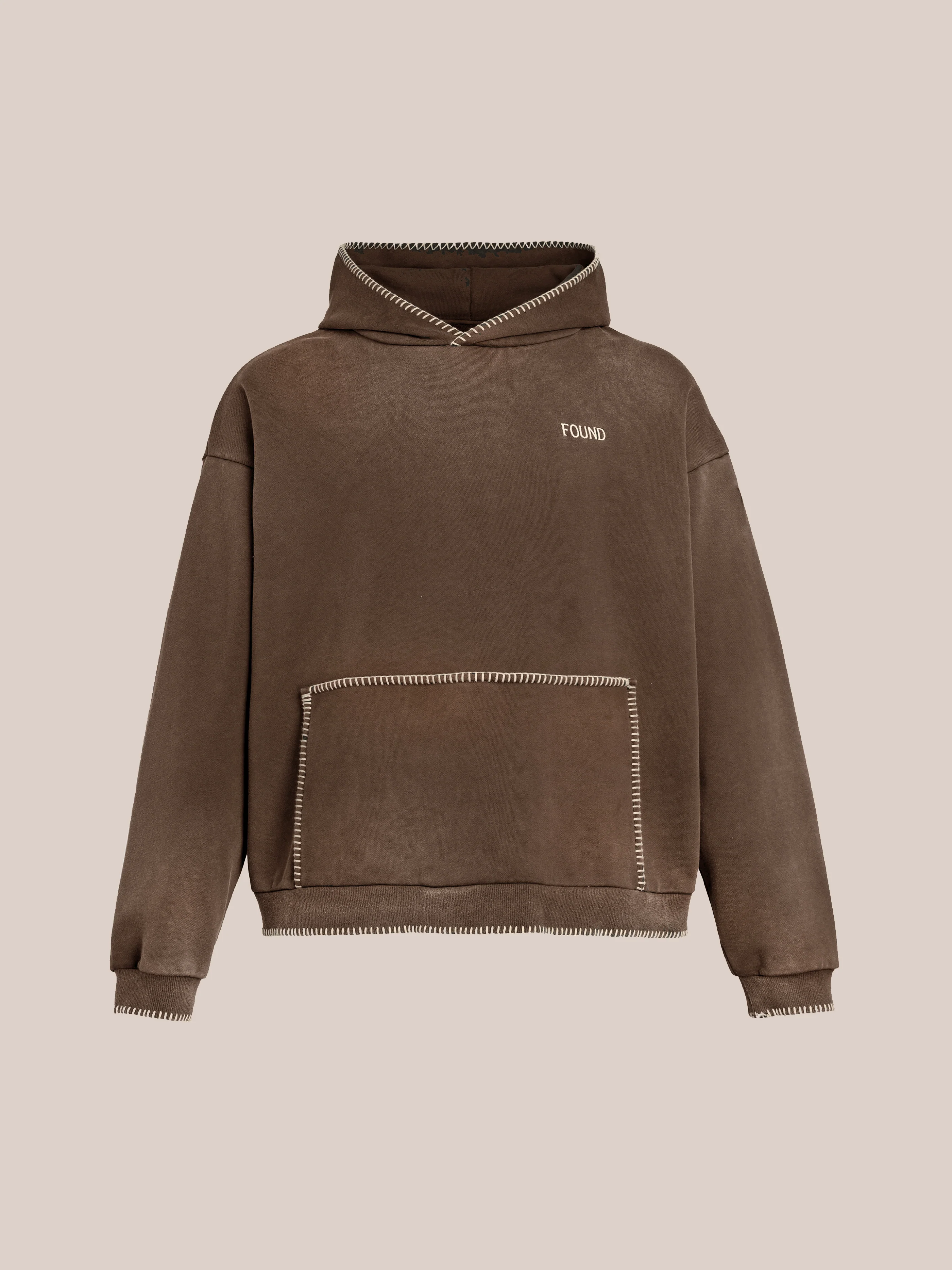 Stitched Border Distressed Logo Hoodie - Image 4