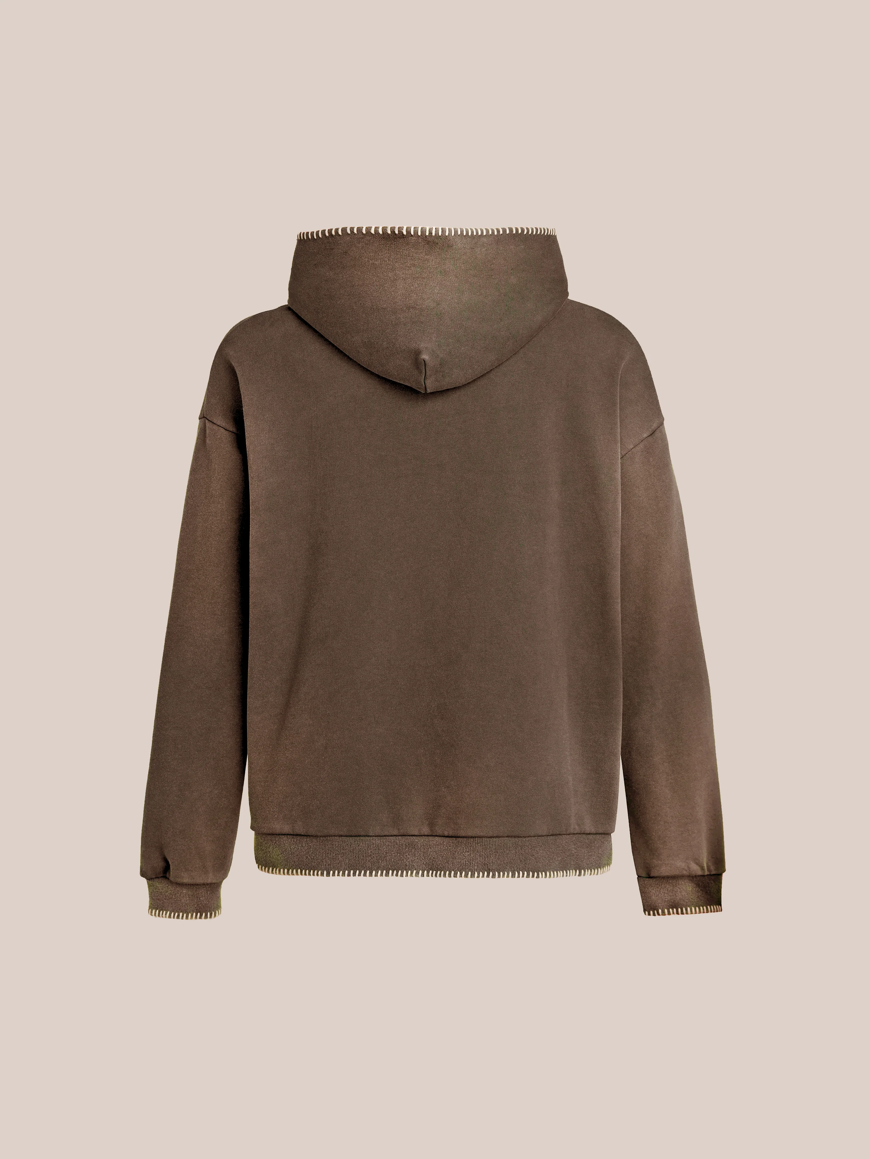 Stitched Border Distressed Logo Hoodie - Image 5