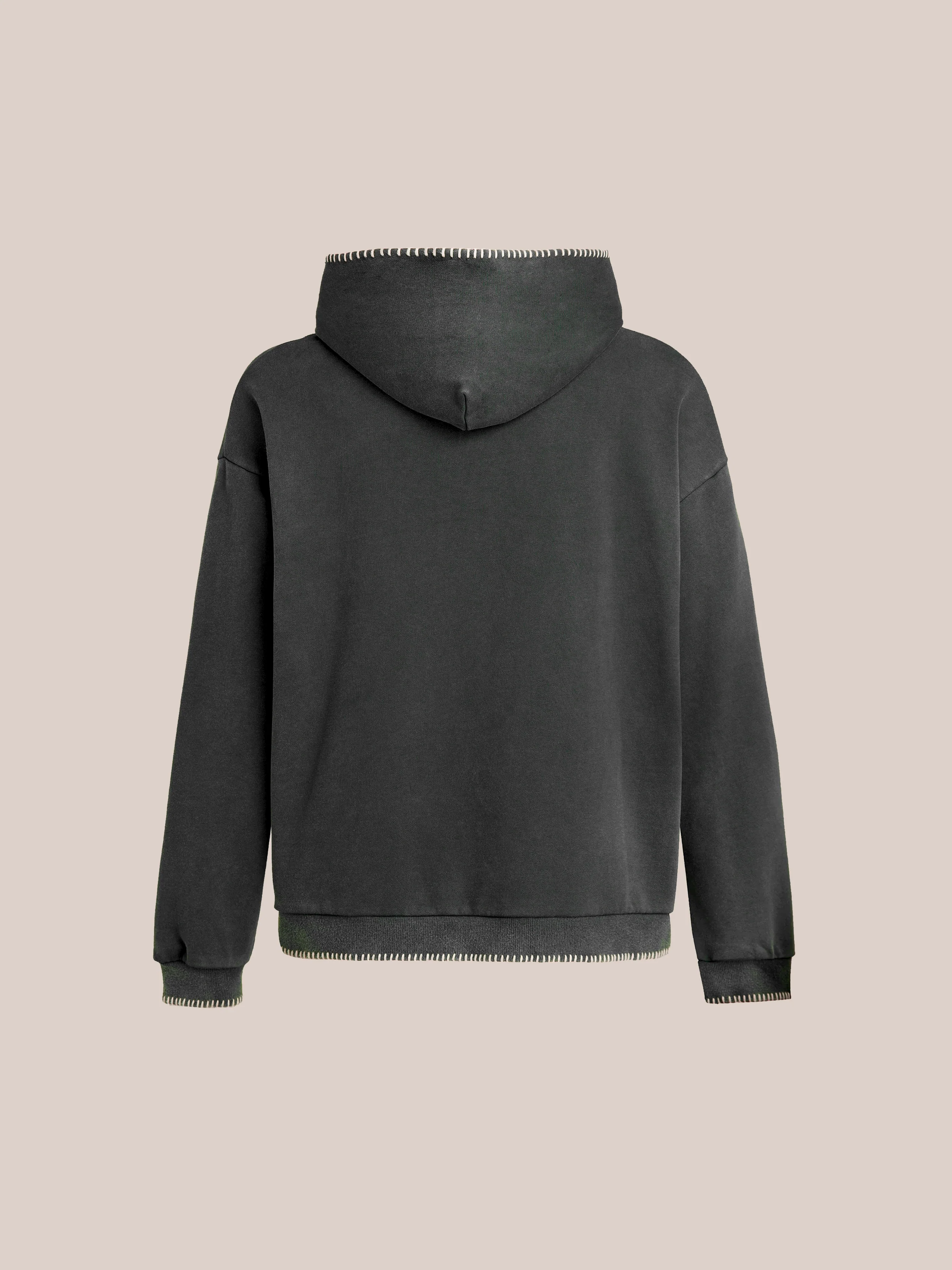 Stitched Border Distressed Logo Hoodie - Image 4