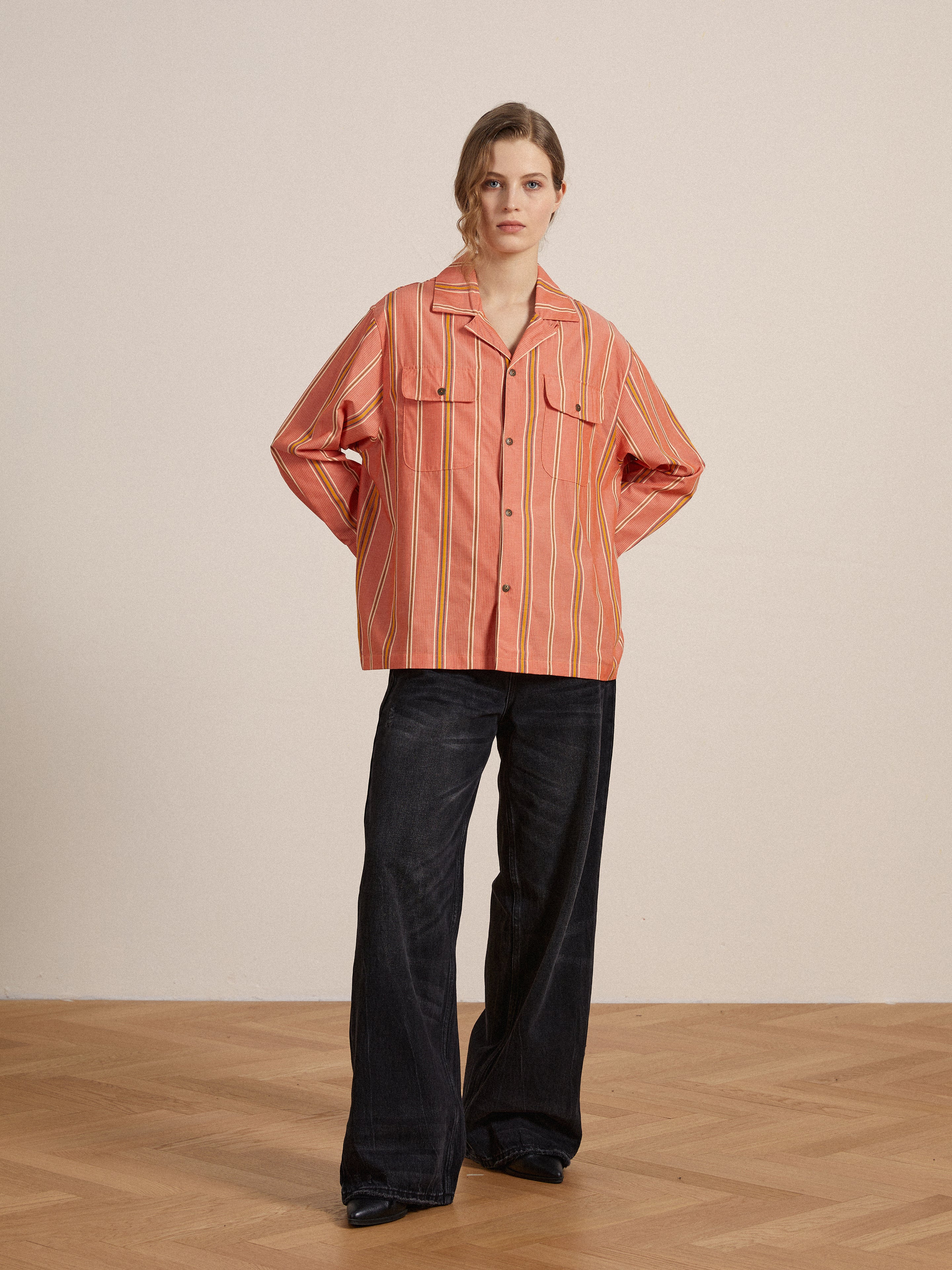 Stripe Citrus LS Camp Shirt - Image 10