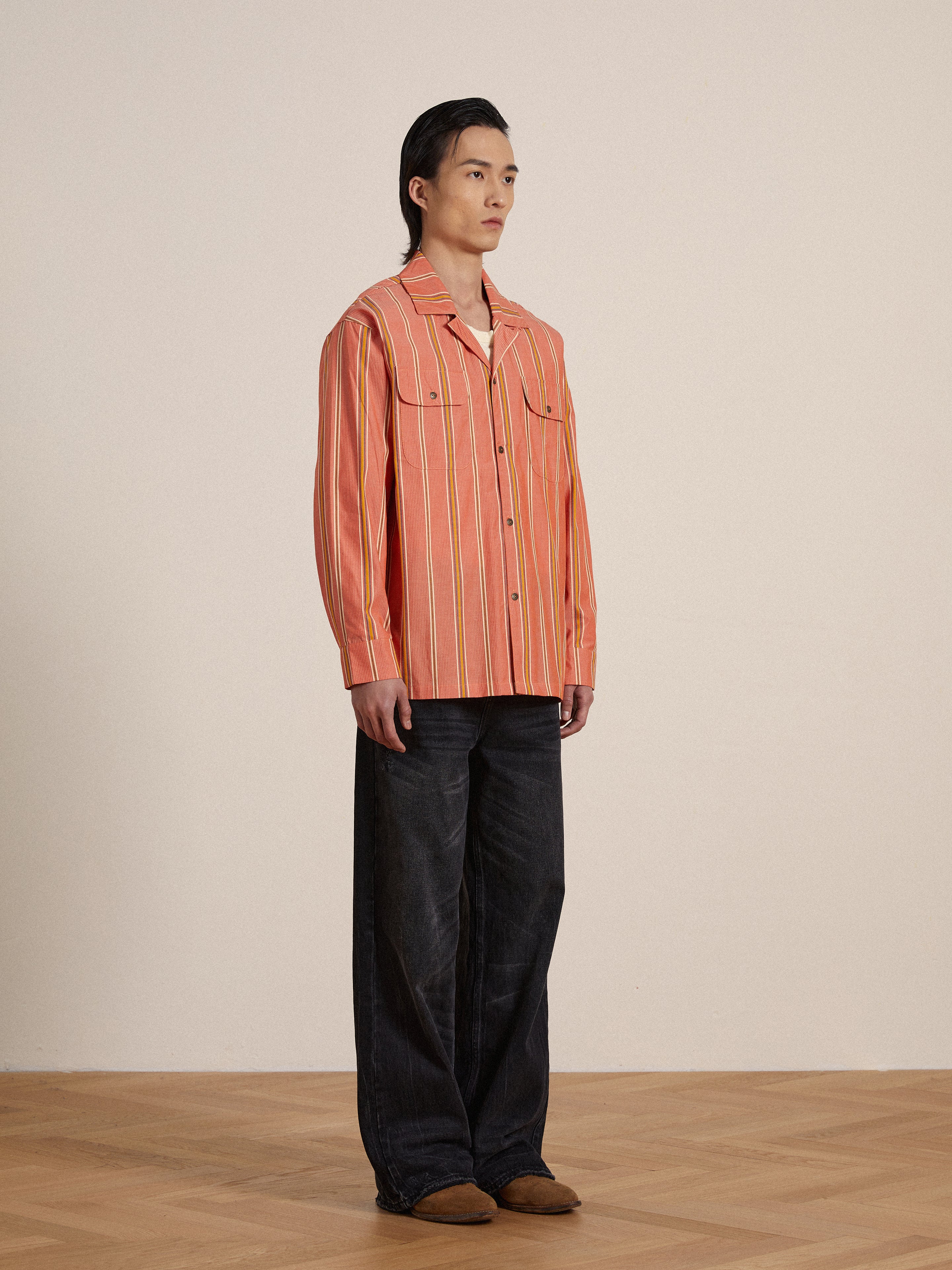Stripe Citrus LS Camp Shirt - Image 11