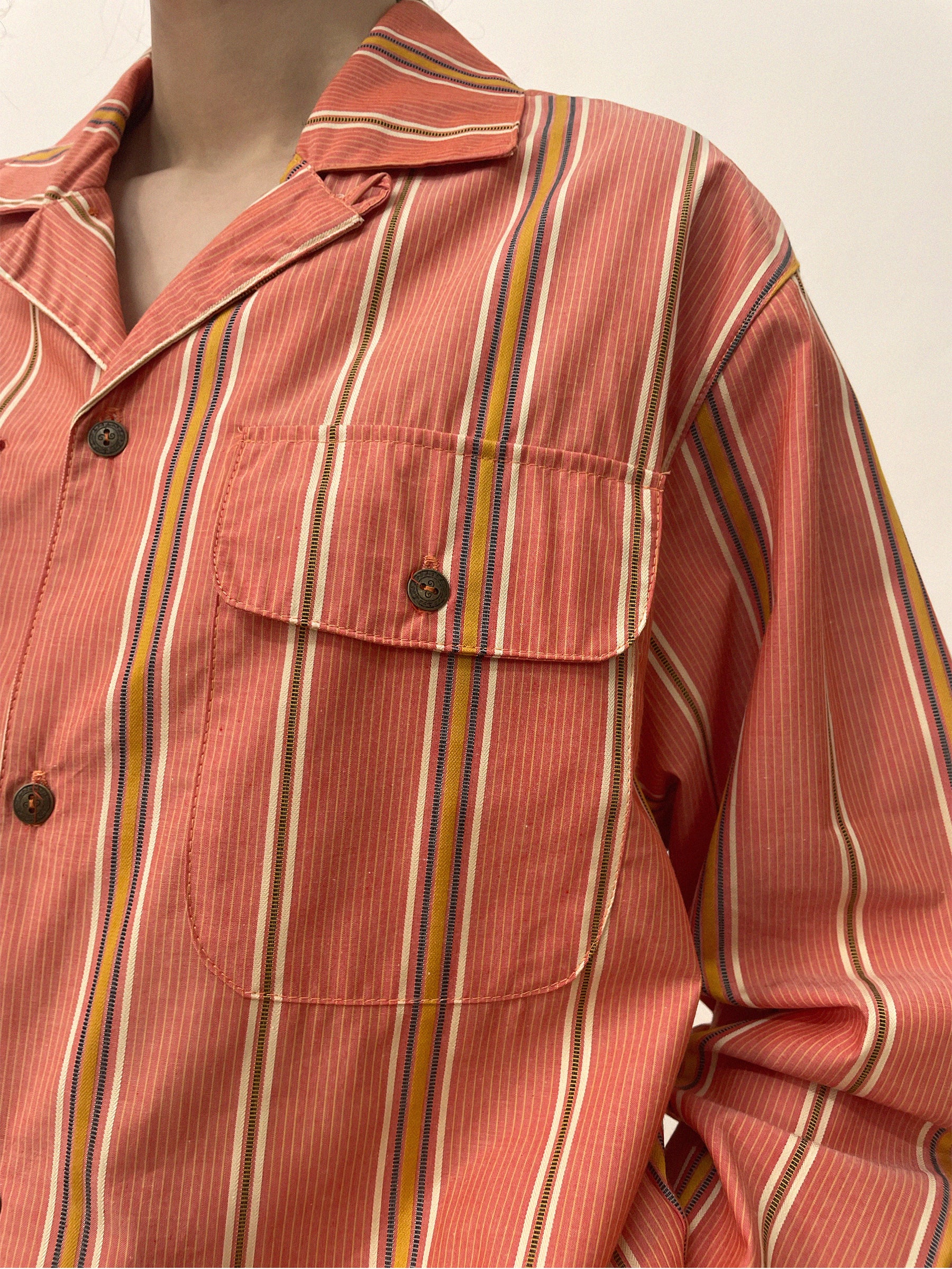Stripe Citrus LS Camp Shirt - Image 7