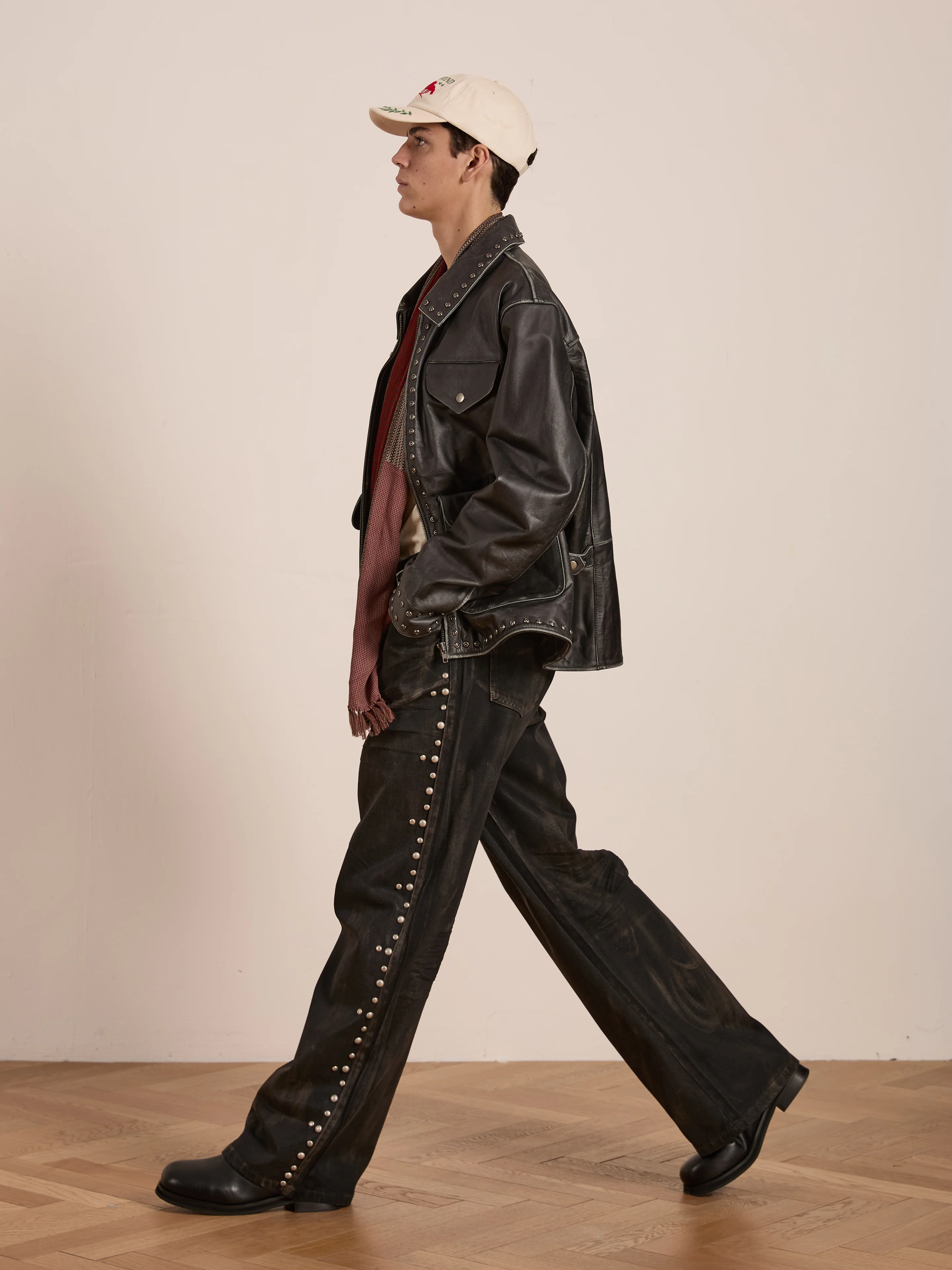 Studded Leather Pocket Jacket - Image 14