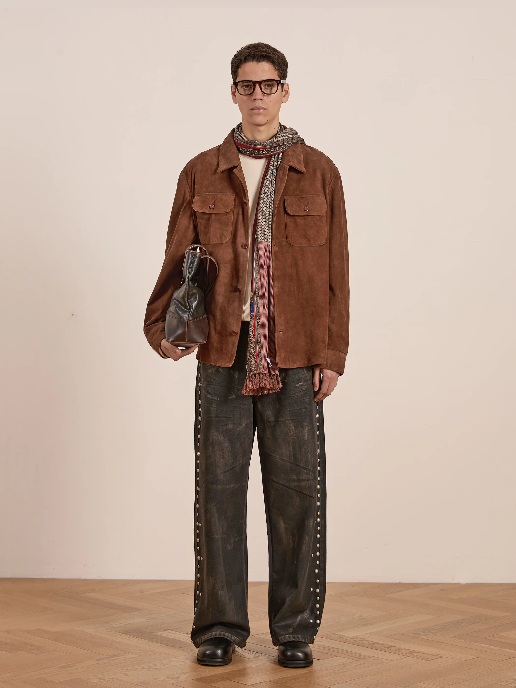 Suede Leather Camp Shirt - Image 11