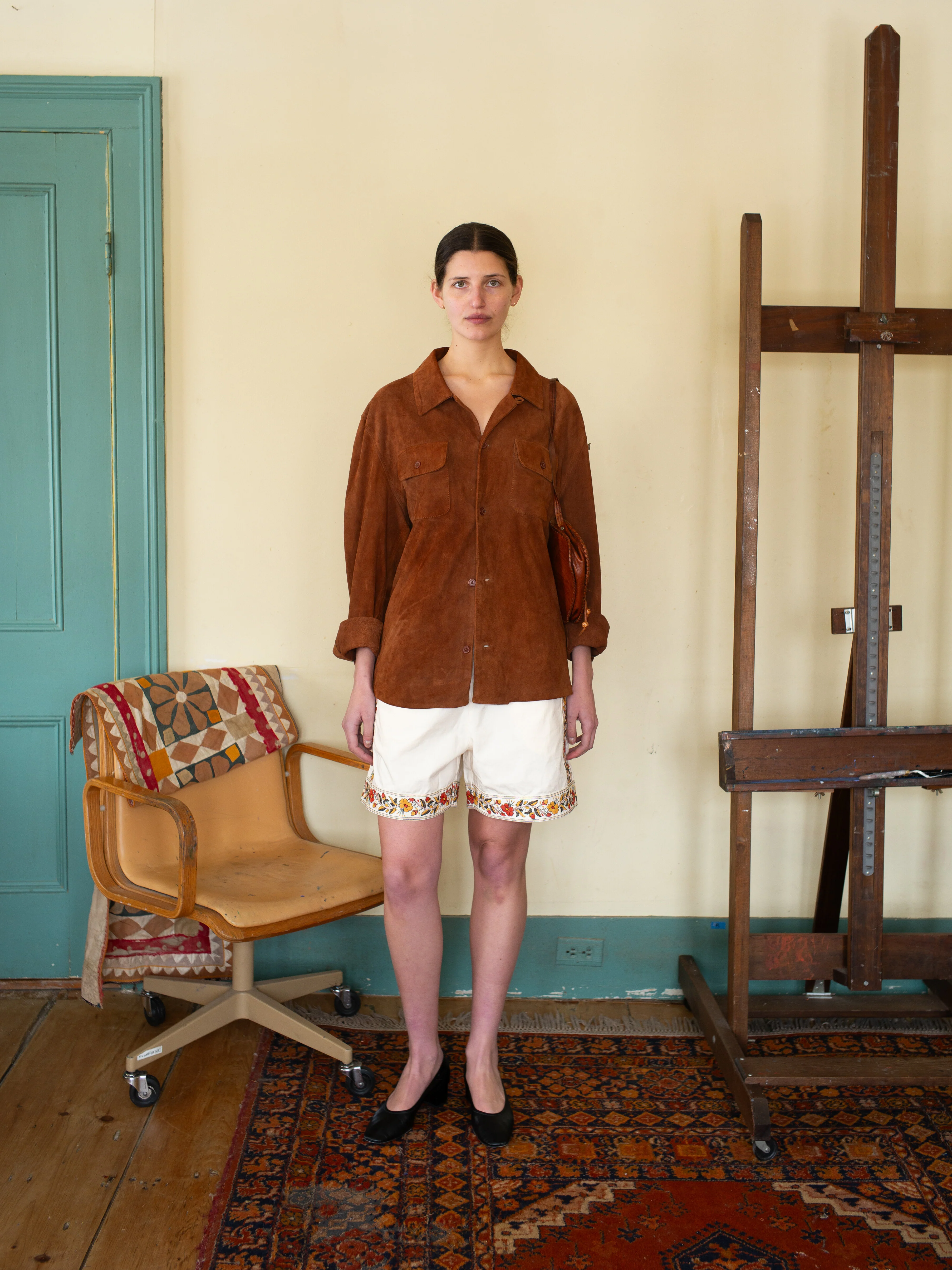 Suede Leather Camp Shirt - Image 8