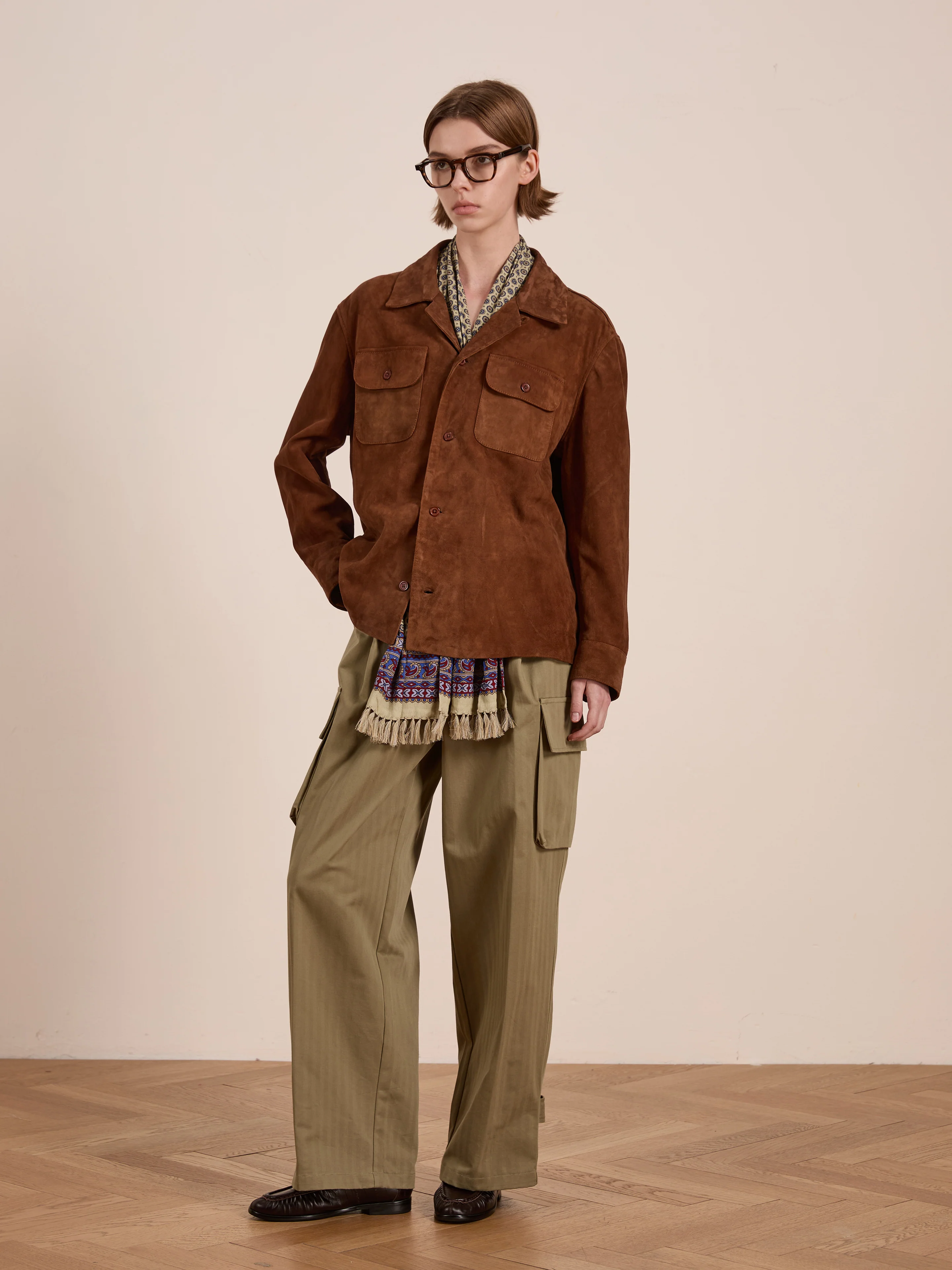 Suede Leather Camp Shirt - Image 9