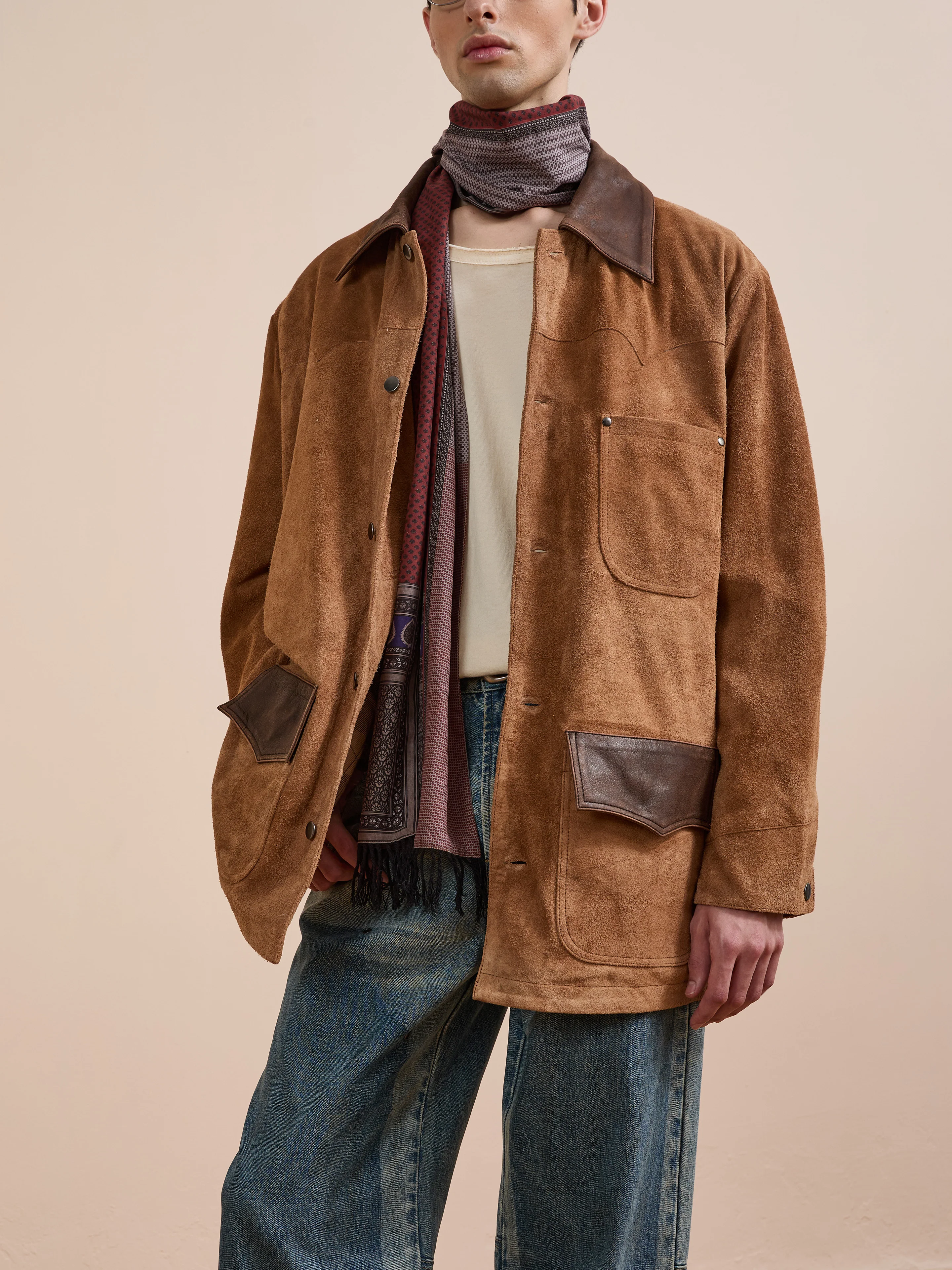 Suede Contrast Barn Jacket - Image 4