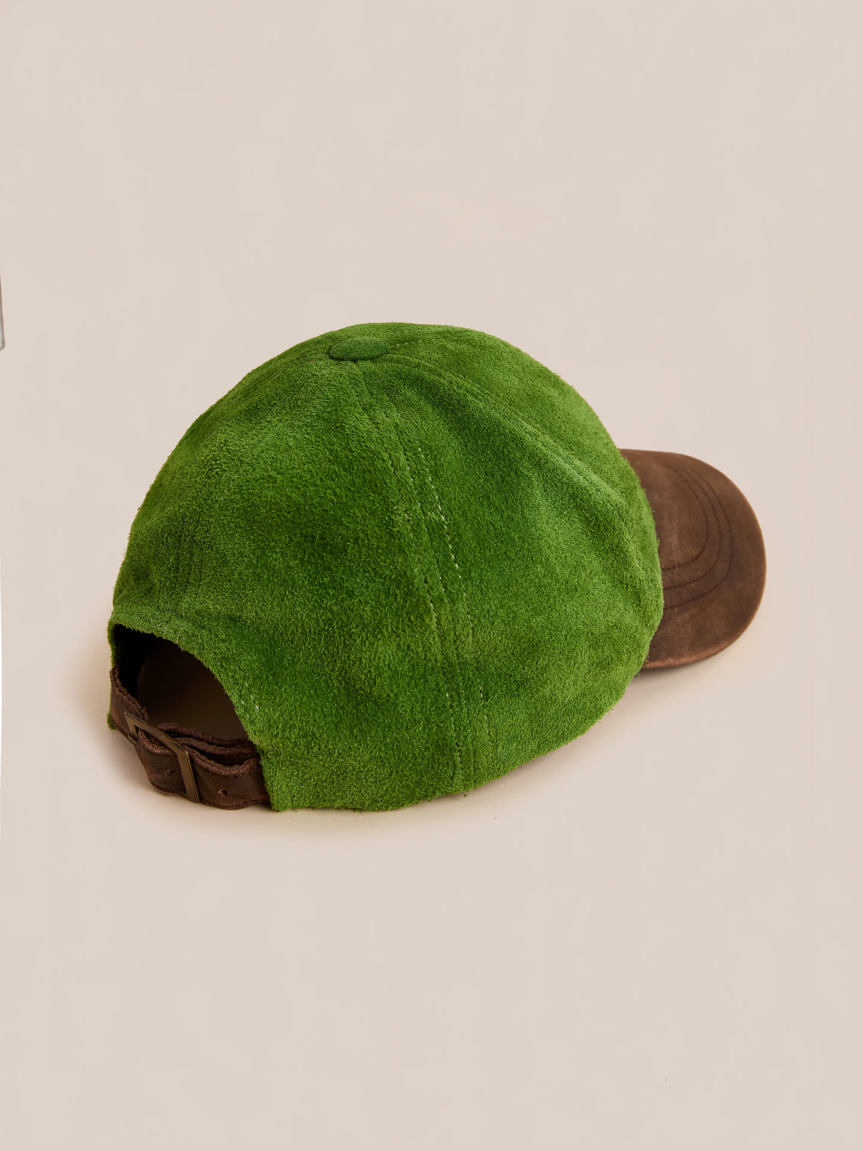 Suede Leather Contrast Distressed Cap - Image 9