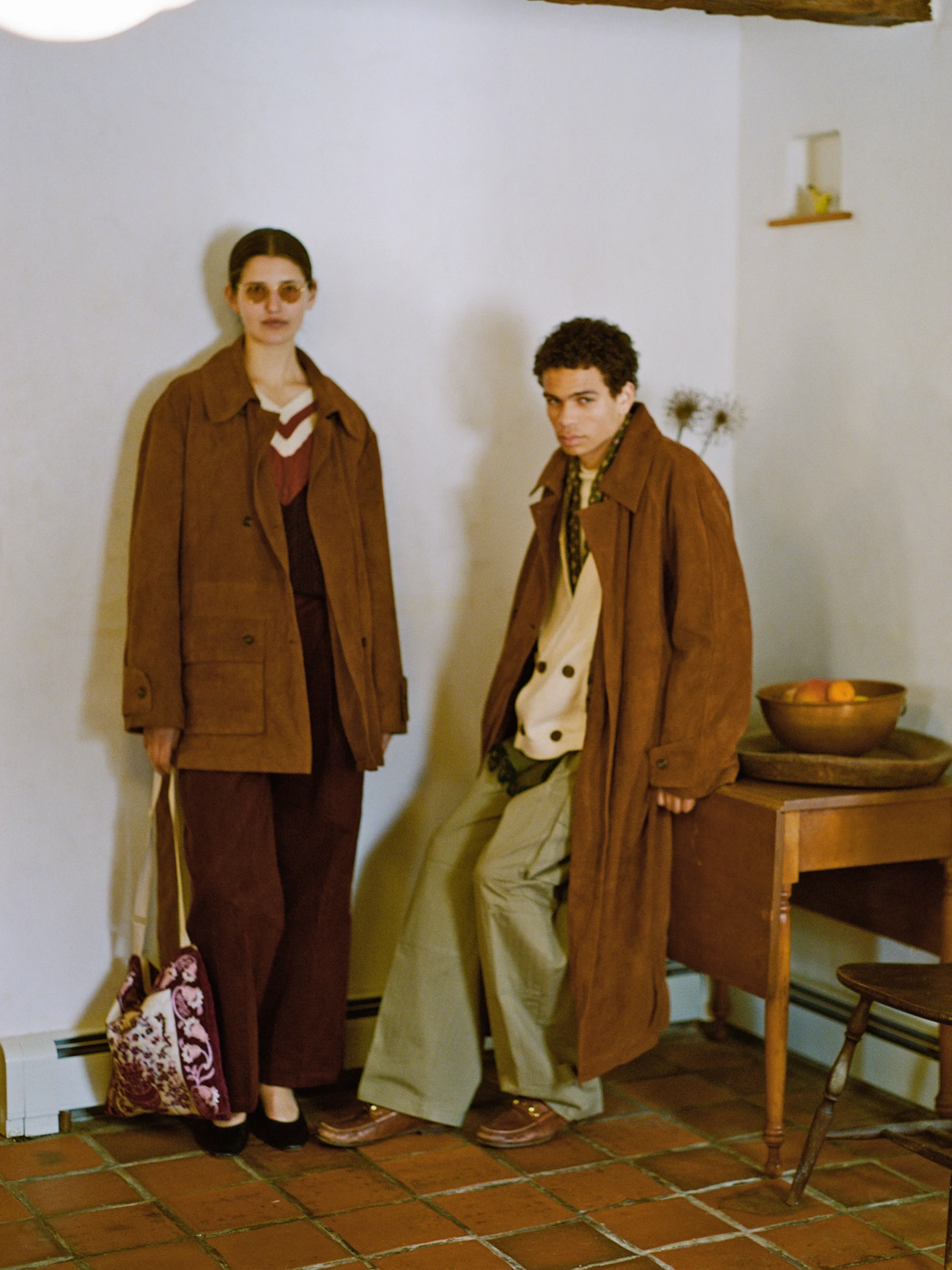 Suede Leather Trench Coat - Image 5