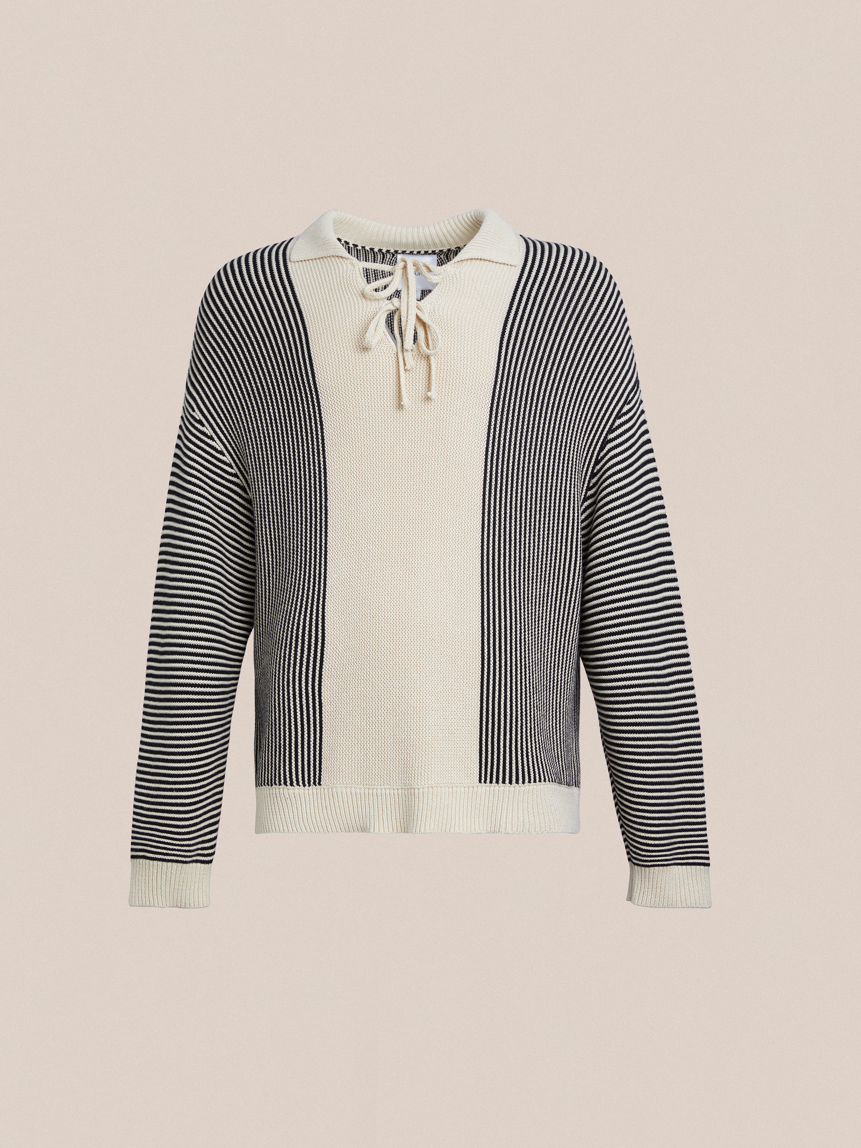 Tabas Tie Knit Collared Sweater - Image 6