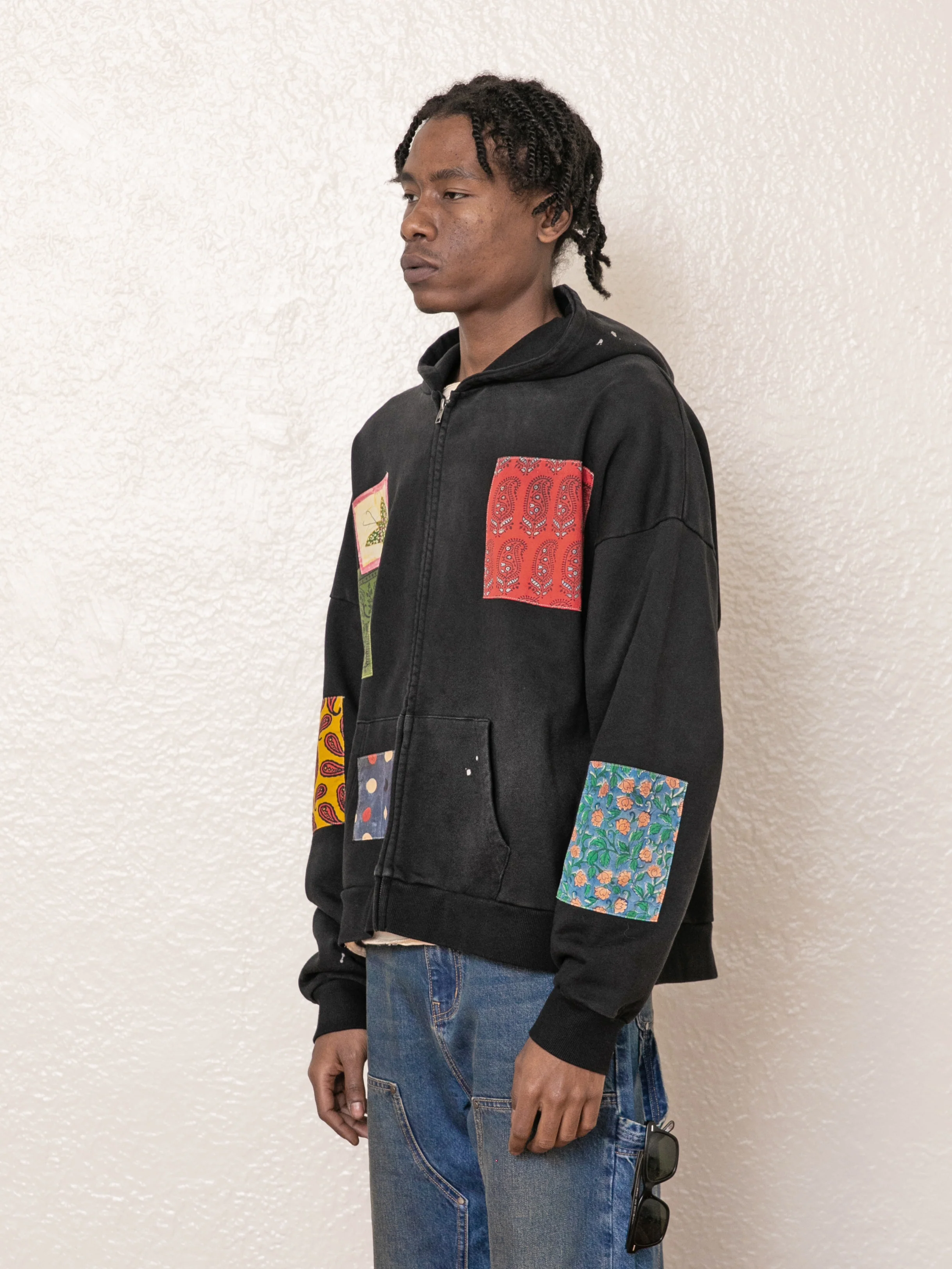 Tapestry Patchwork Zip Up Hoodie - Image 13
