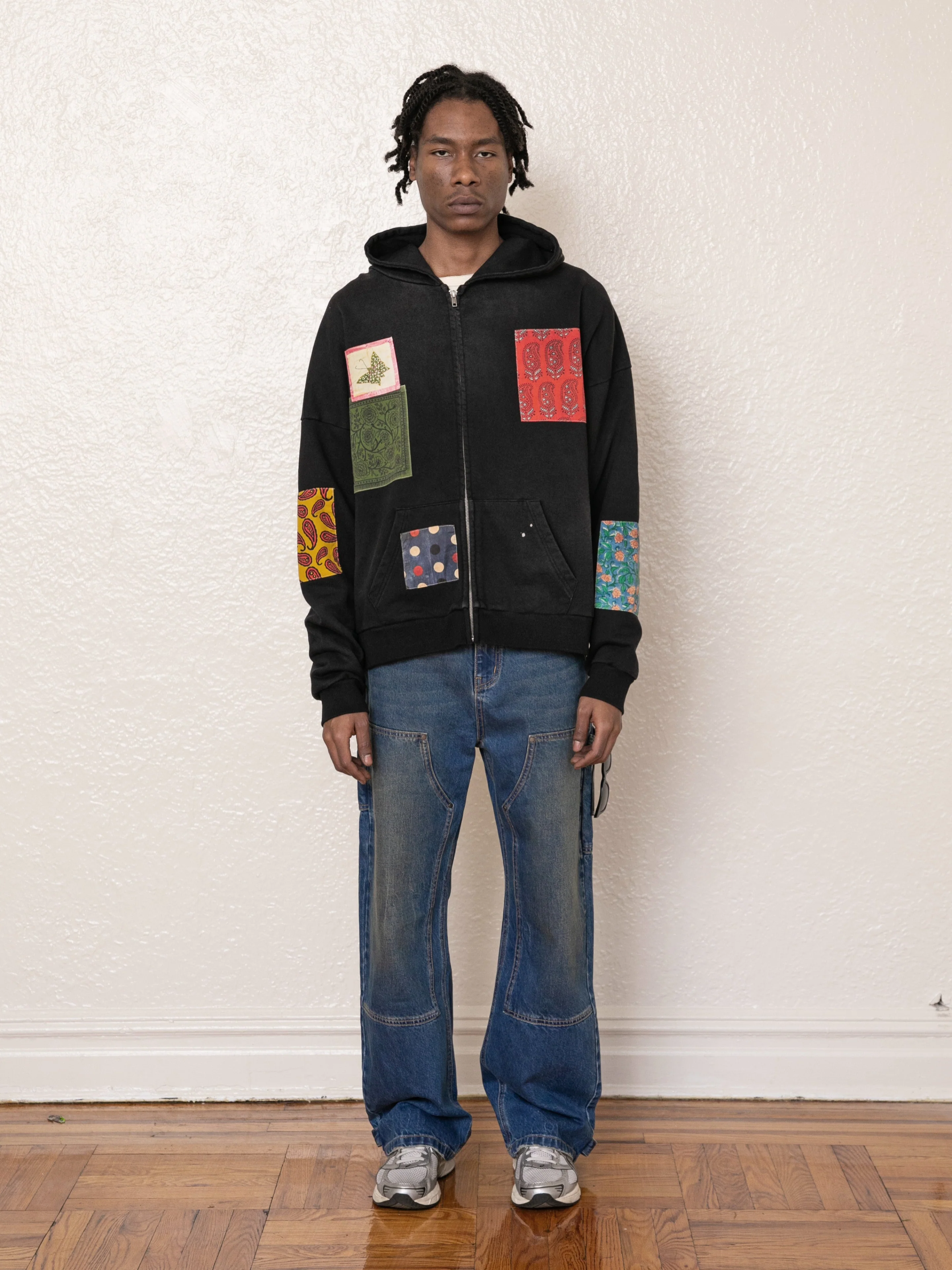 Tapestry Patchwork Zip Up Hoodie - Image 4