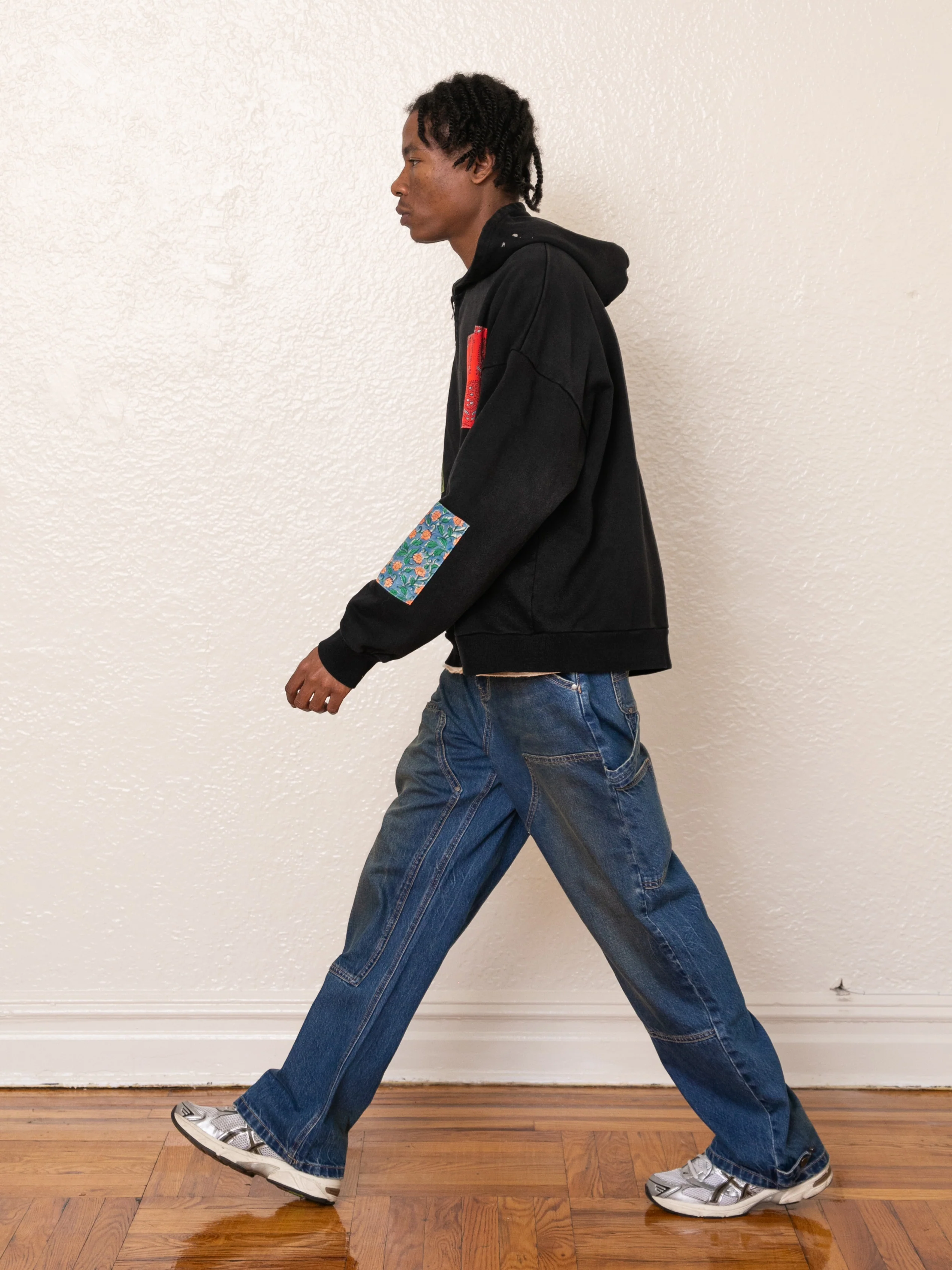 Tapestry Patchwork Zip Up Hoodie - Image 5