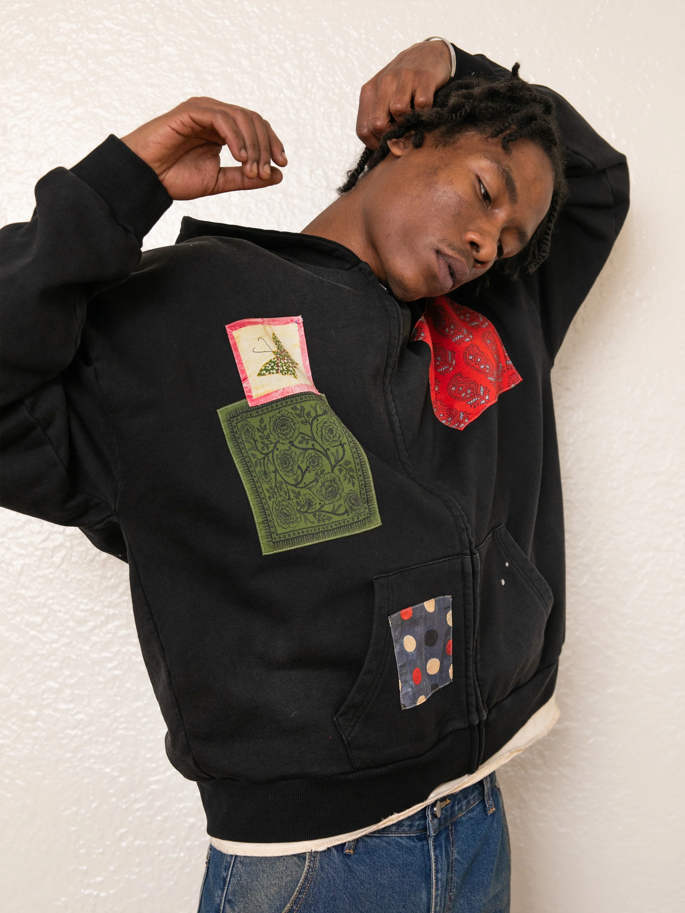 Tapestry Patchwork Zip Up Hoodie - Image 7