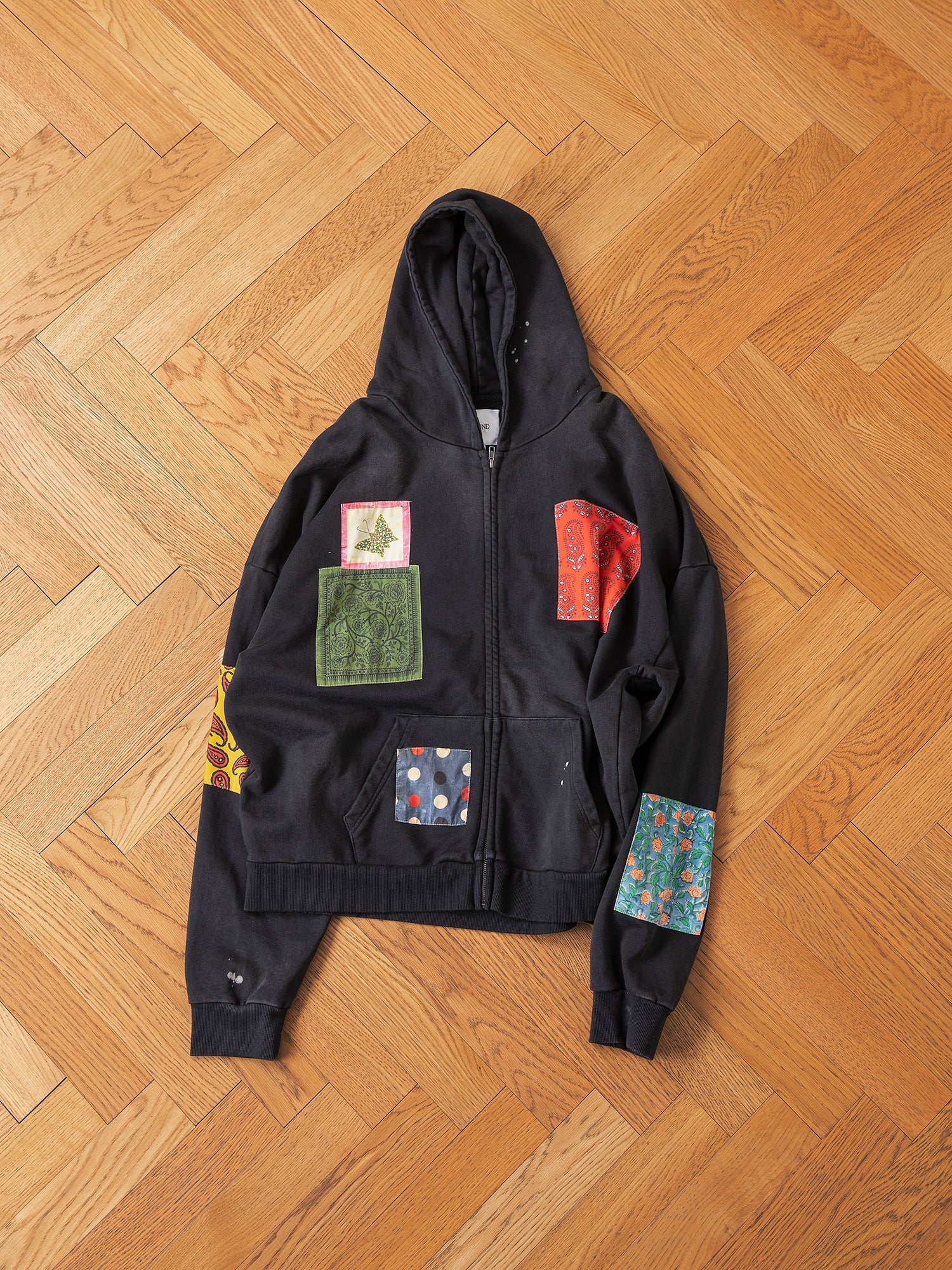 Tapestry Patchwork Zip Up Hoodie - Image 8