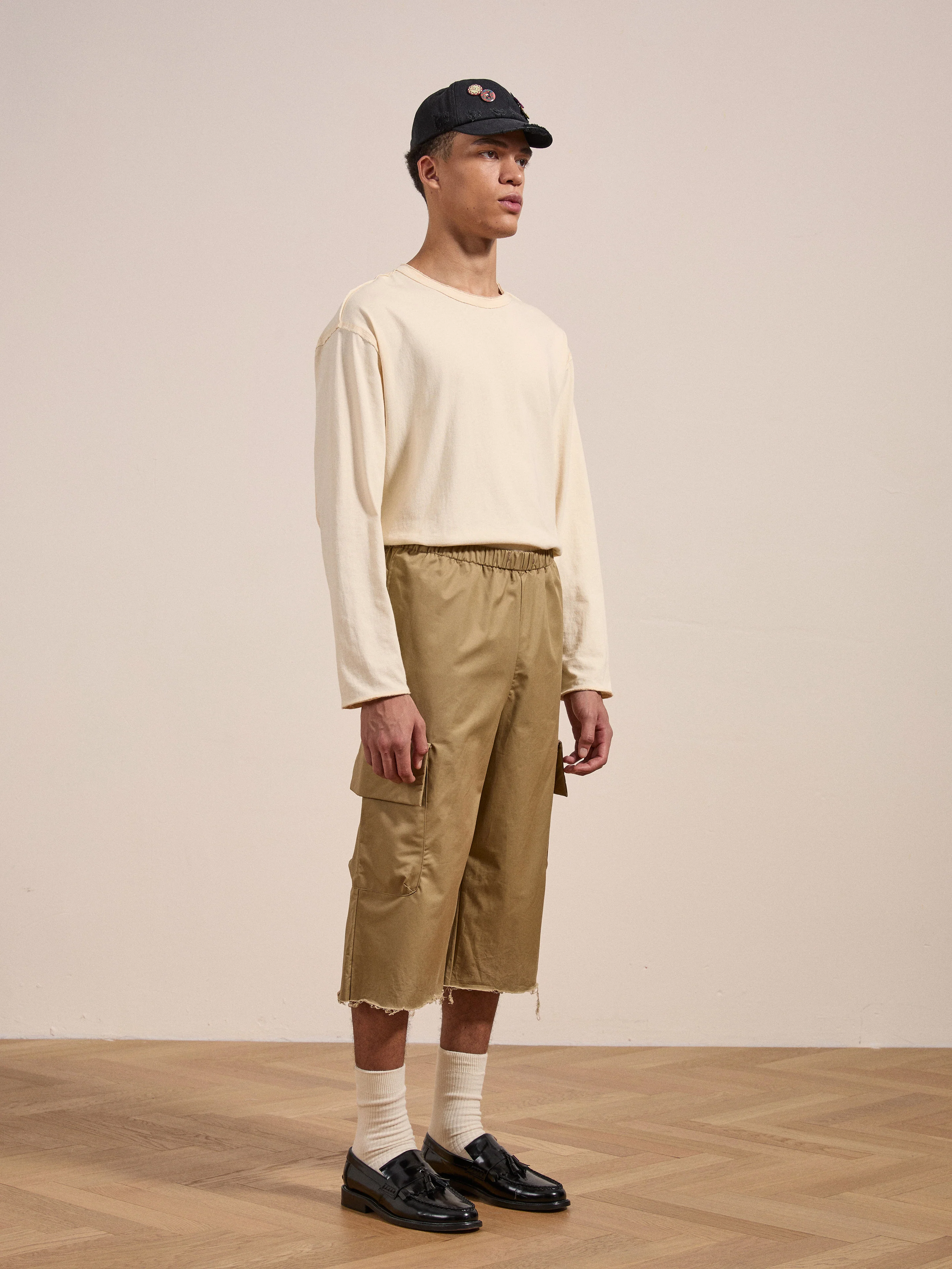Long Twill Cargo Shorts - Image 3